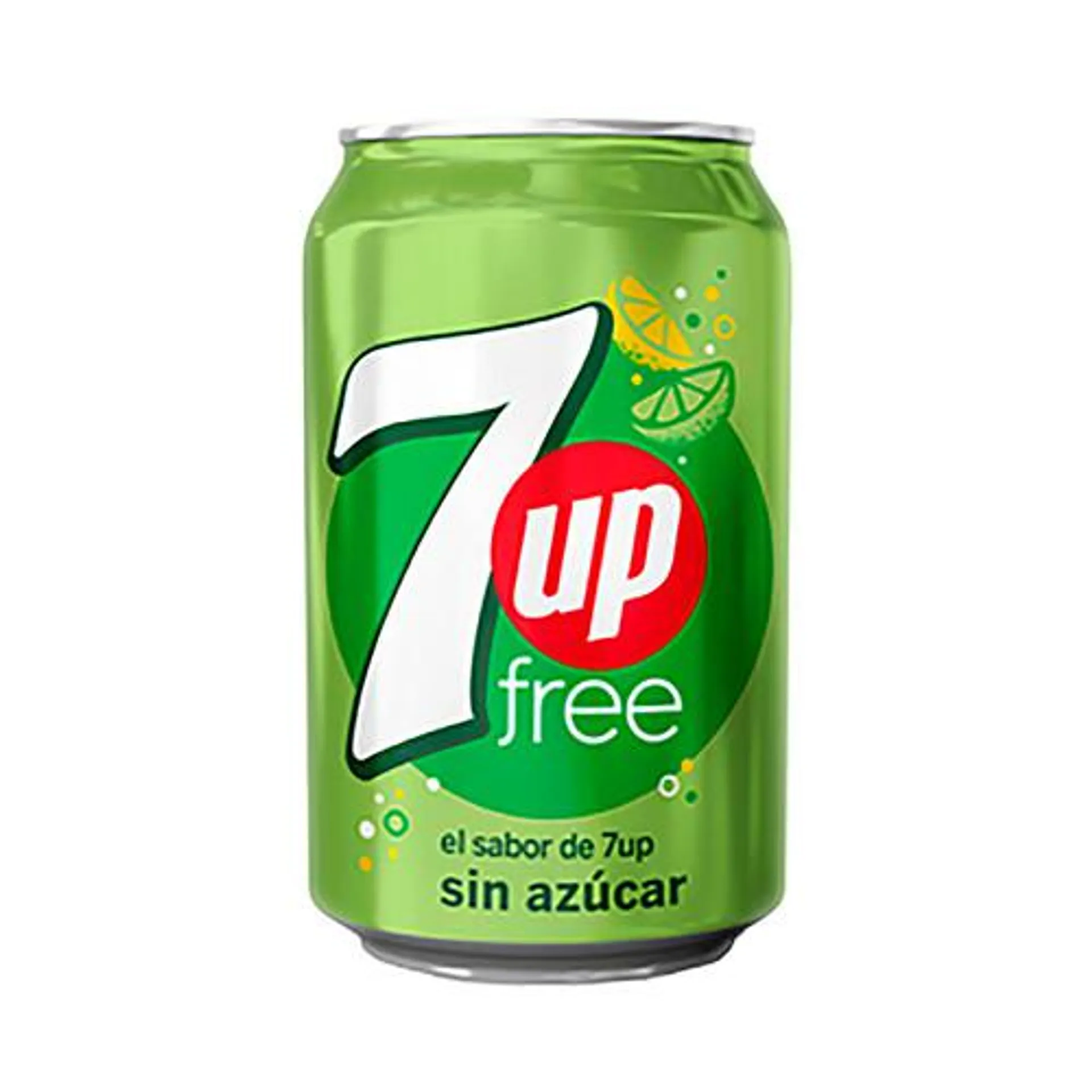 SEVEN UP Free Refresco con sabor a lima limón, sin azúcar lata de 33 cl.