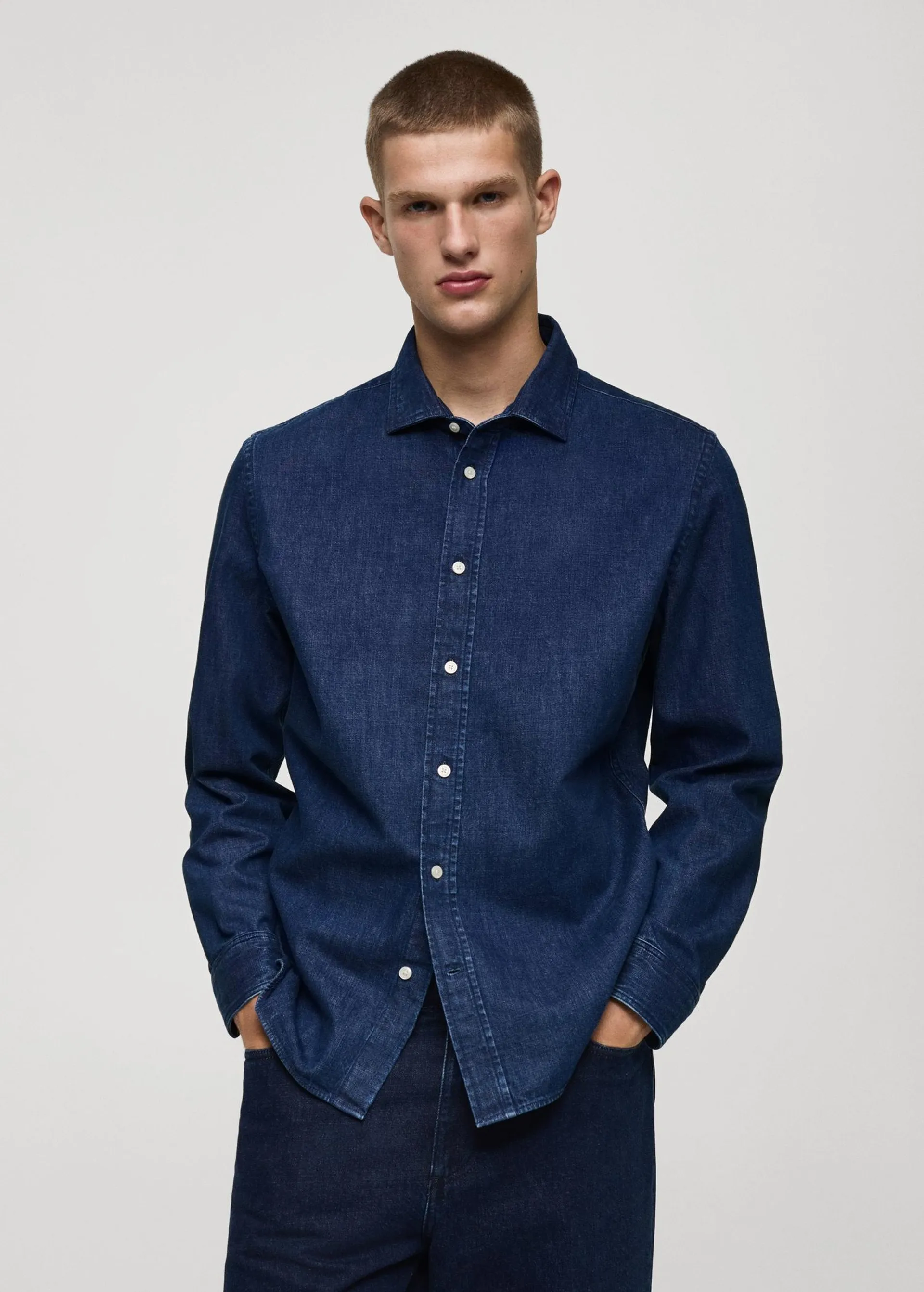 Camisa regular fit denim