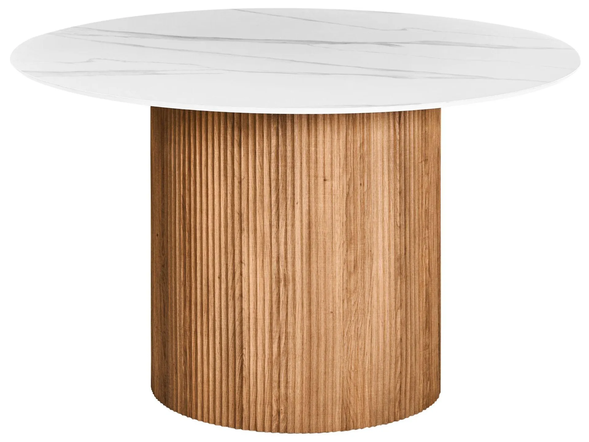 Mesa de comedor ALBINA Mármol blanco 120 cm 120 cm
