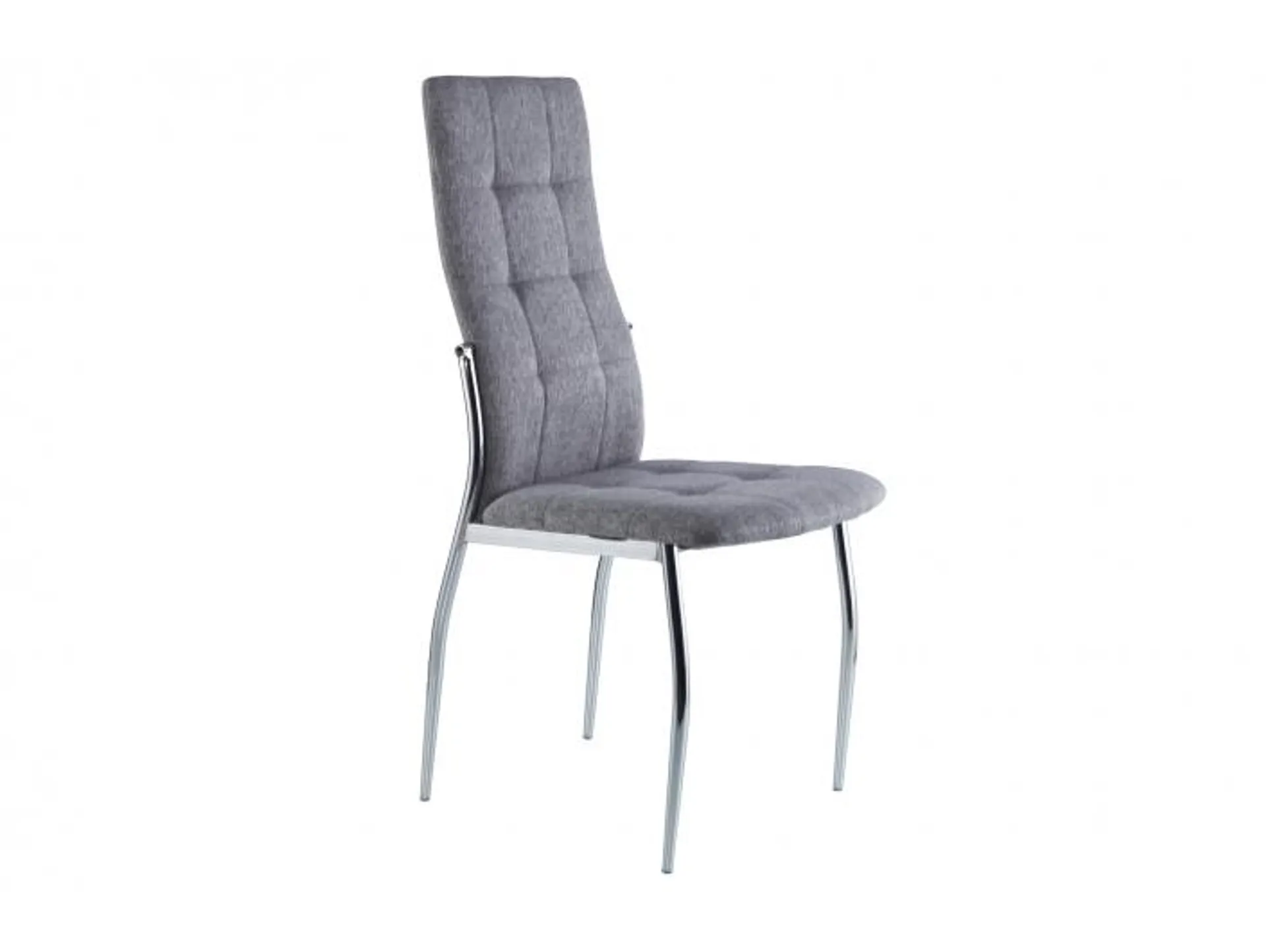 Pack 4 sillas comedor tapizada tejido color gris-cromo