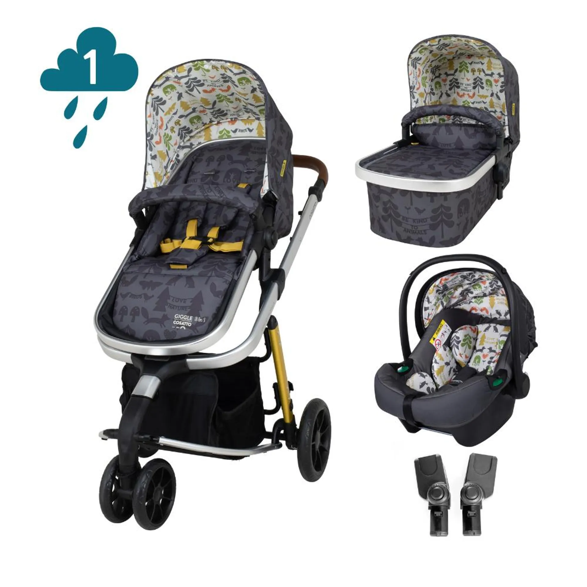 Giggle 3 en 1 con silla de coche - Nature Trail