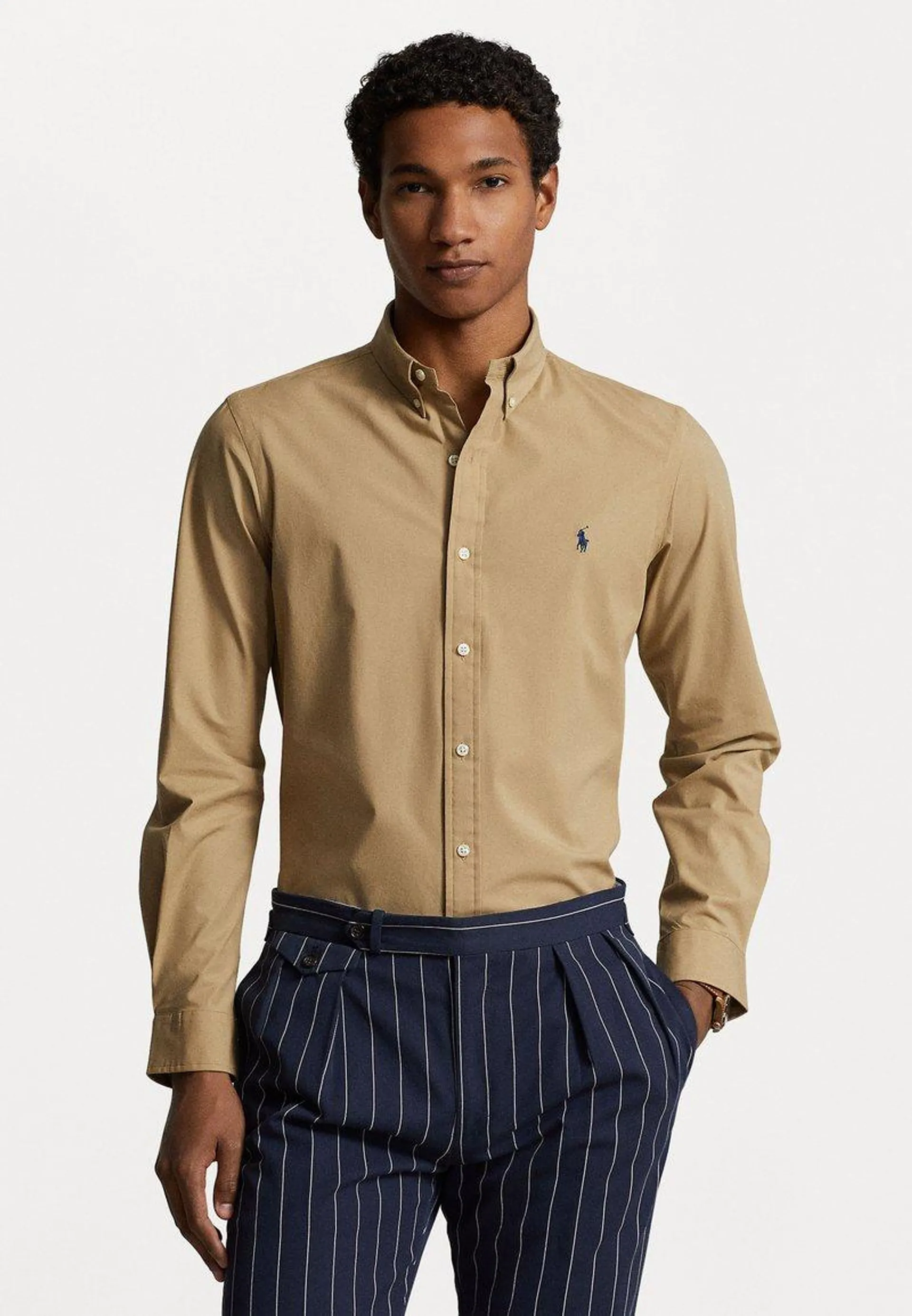 STRETCH POPLIN SHIRT - Camisa - surrey tan