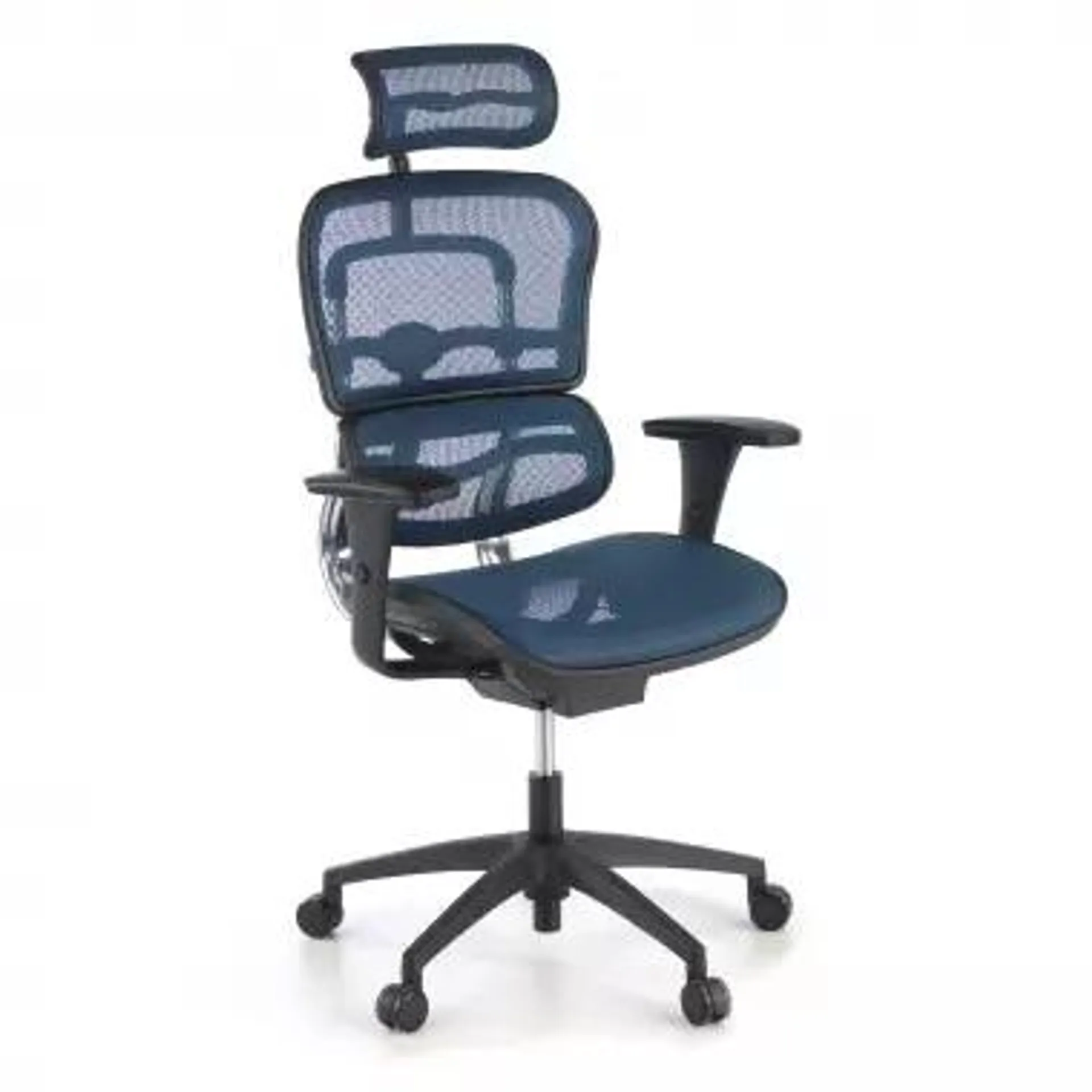 Silla Ergonómica Ergohuman One, alta gama, aluminio - Azul