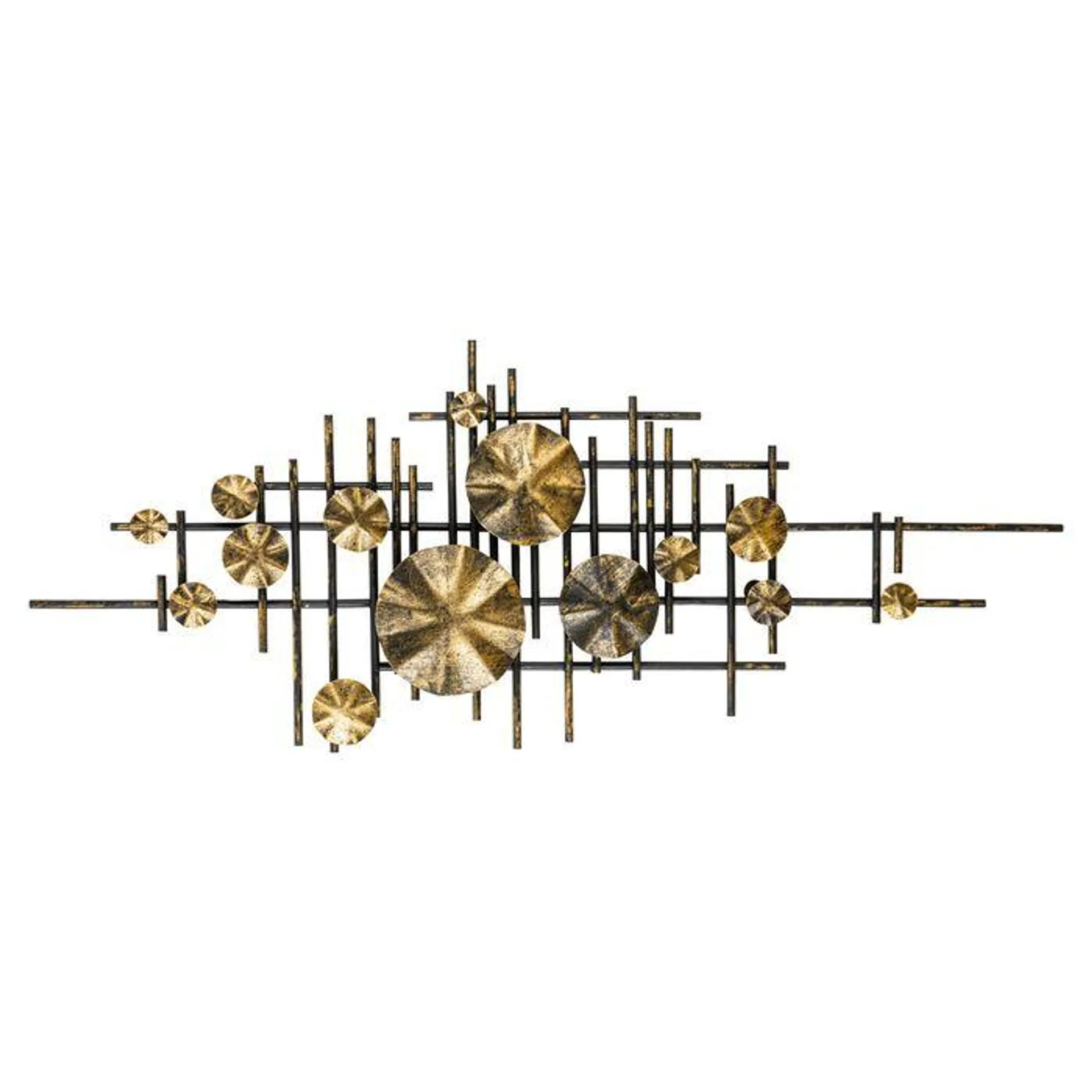 Decoración mural Pholiote L113xH44cm Metal Oro y Negro