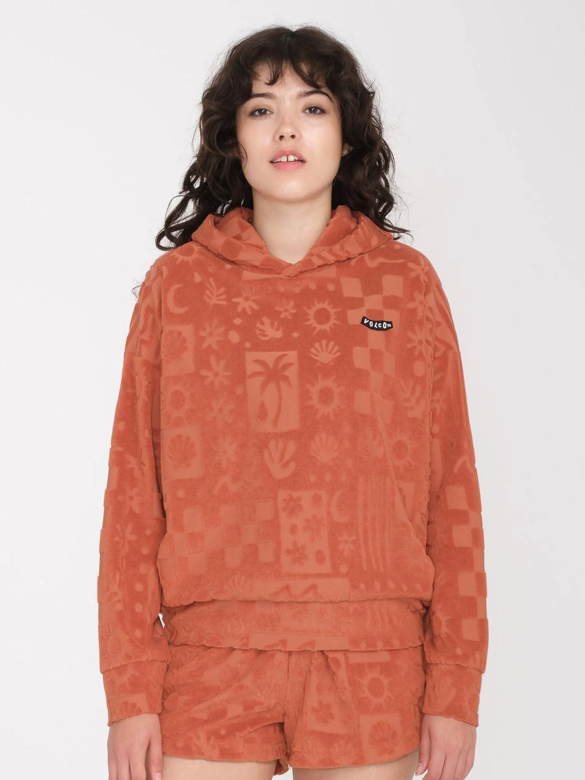 Sudadera con capucha Sunny Wild Terry Cloth- ROSEWOOD