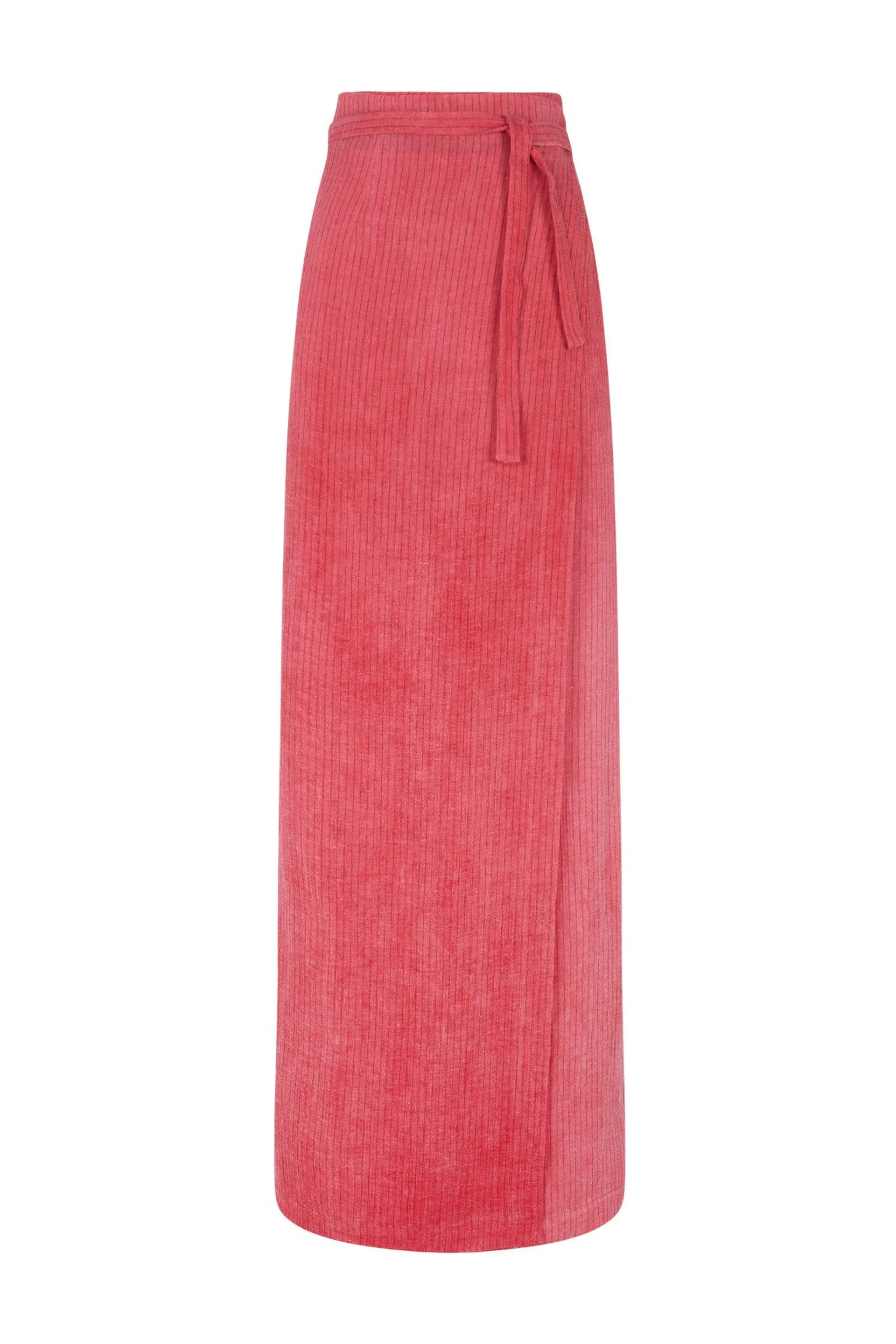 Lupe, striped maltinto linen skirt