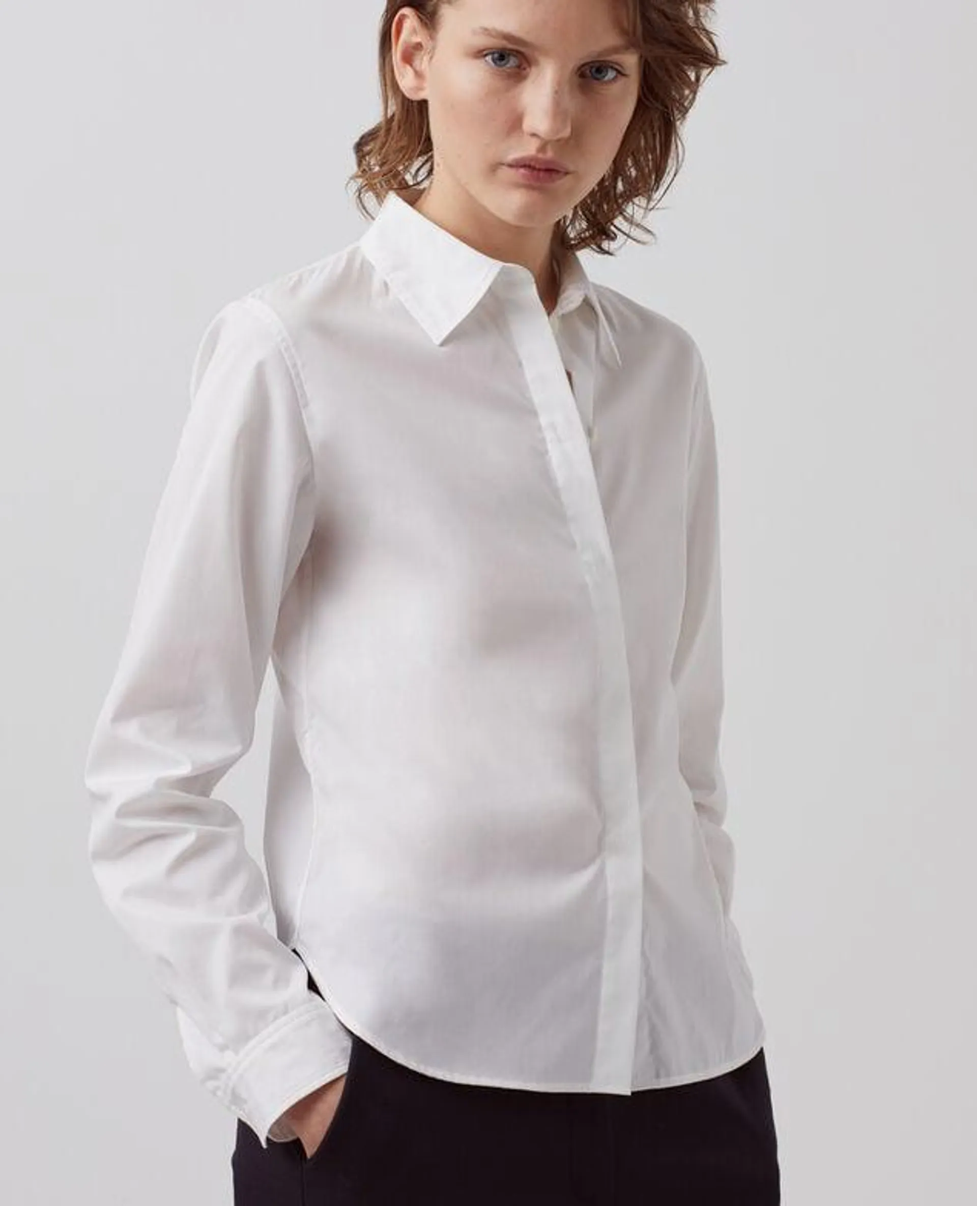 Camisa de algodón white