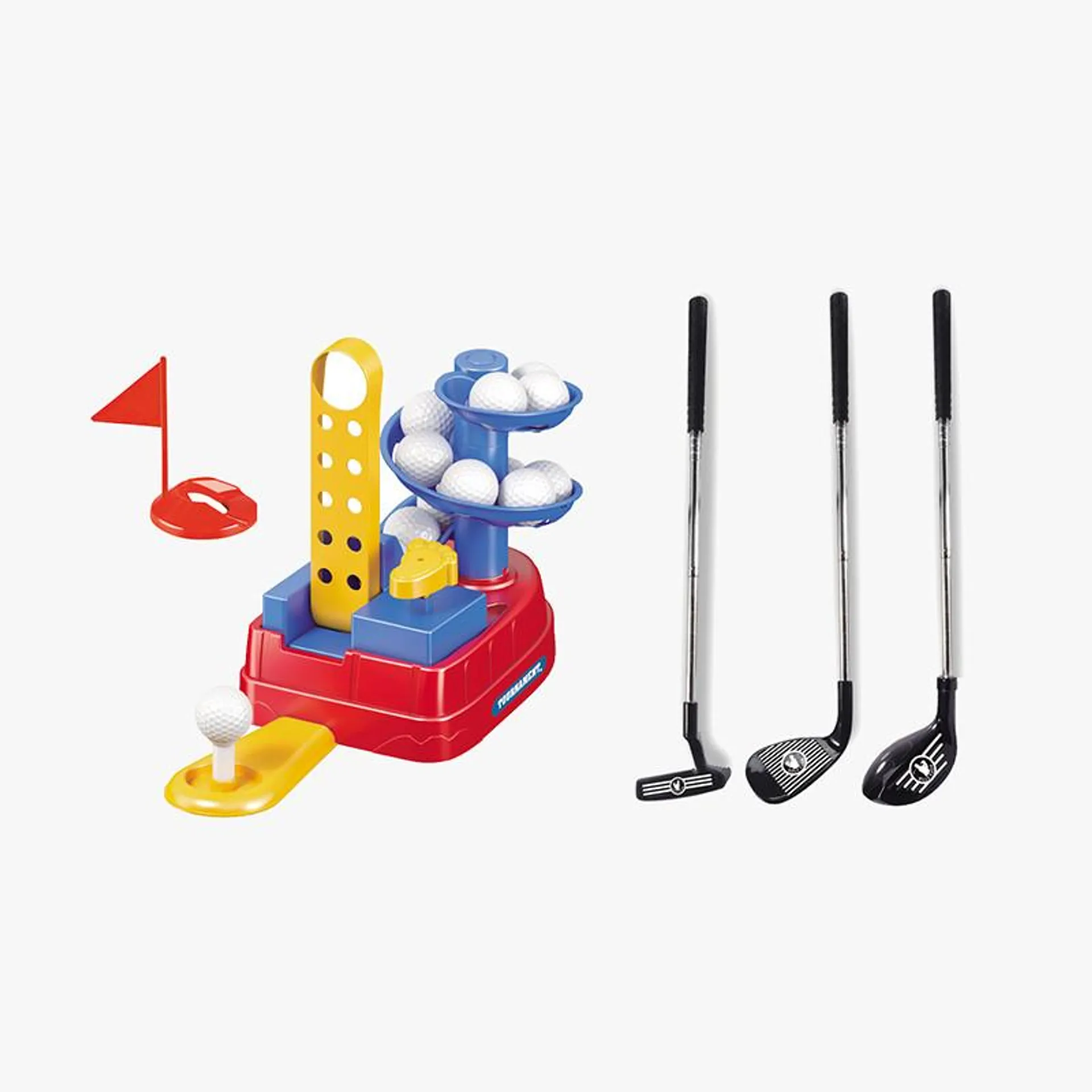 SET DE GOLF INFANTIL CON 3 PALOS Y 20 PELOTAS GOLF