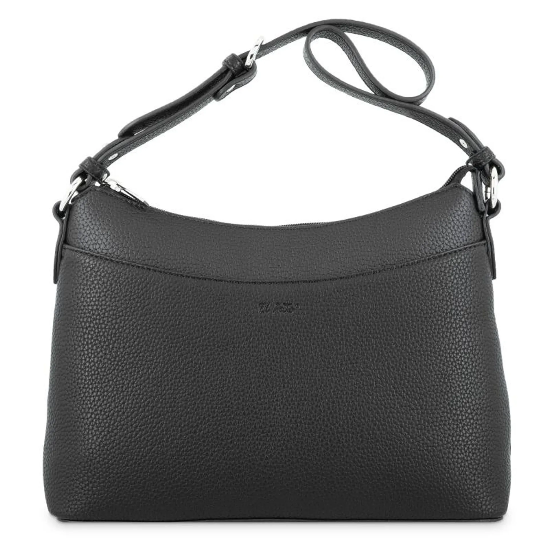 Bolso góndola bandolera de El Potro color negro-Siena