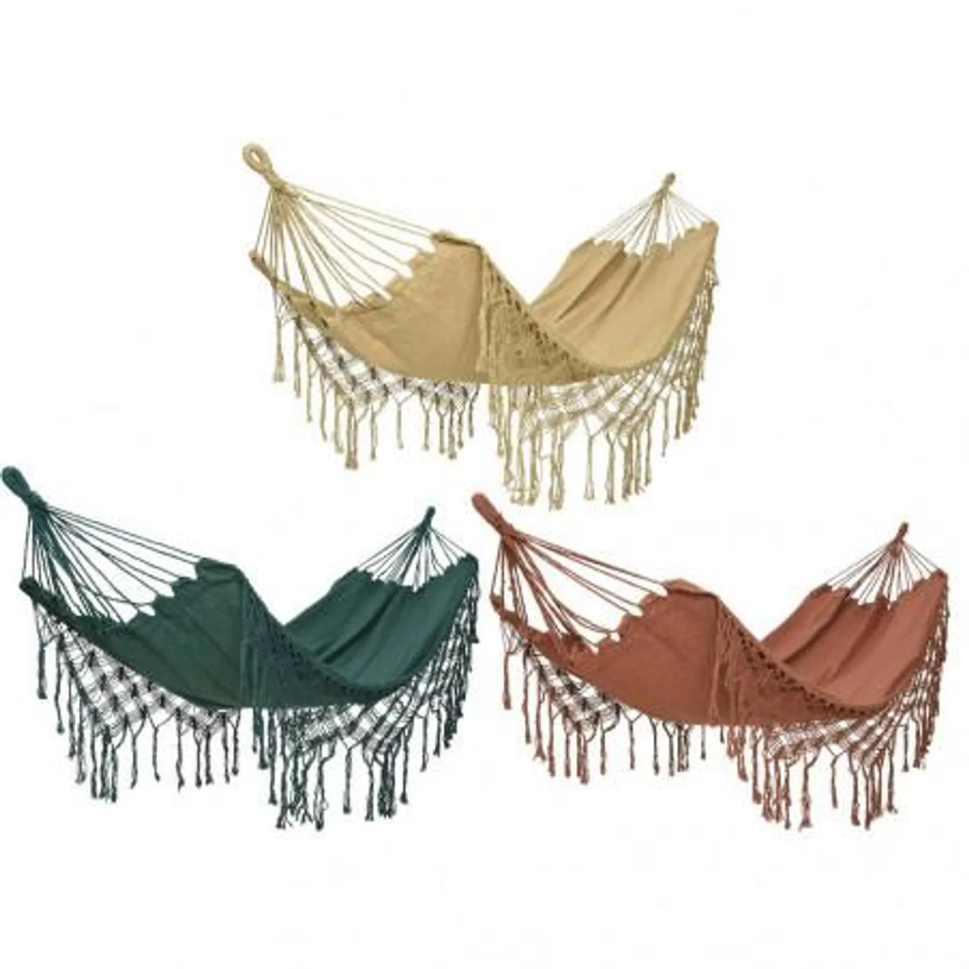 HAMACA TELA FLECOS COLORES MIX