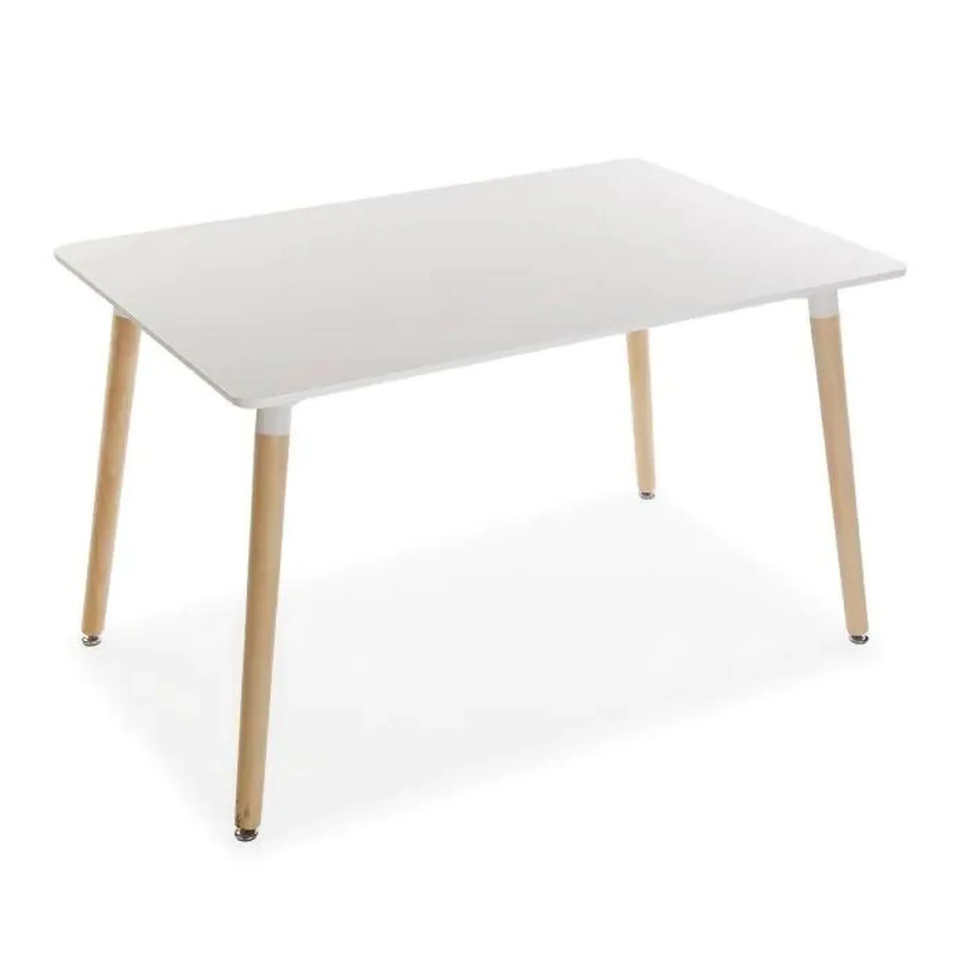 Mesa Blanca Meera 120x80 cm con Patas de Madera 22020026