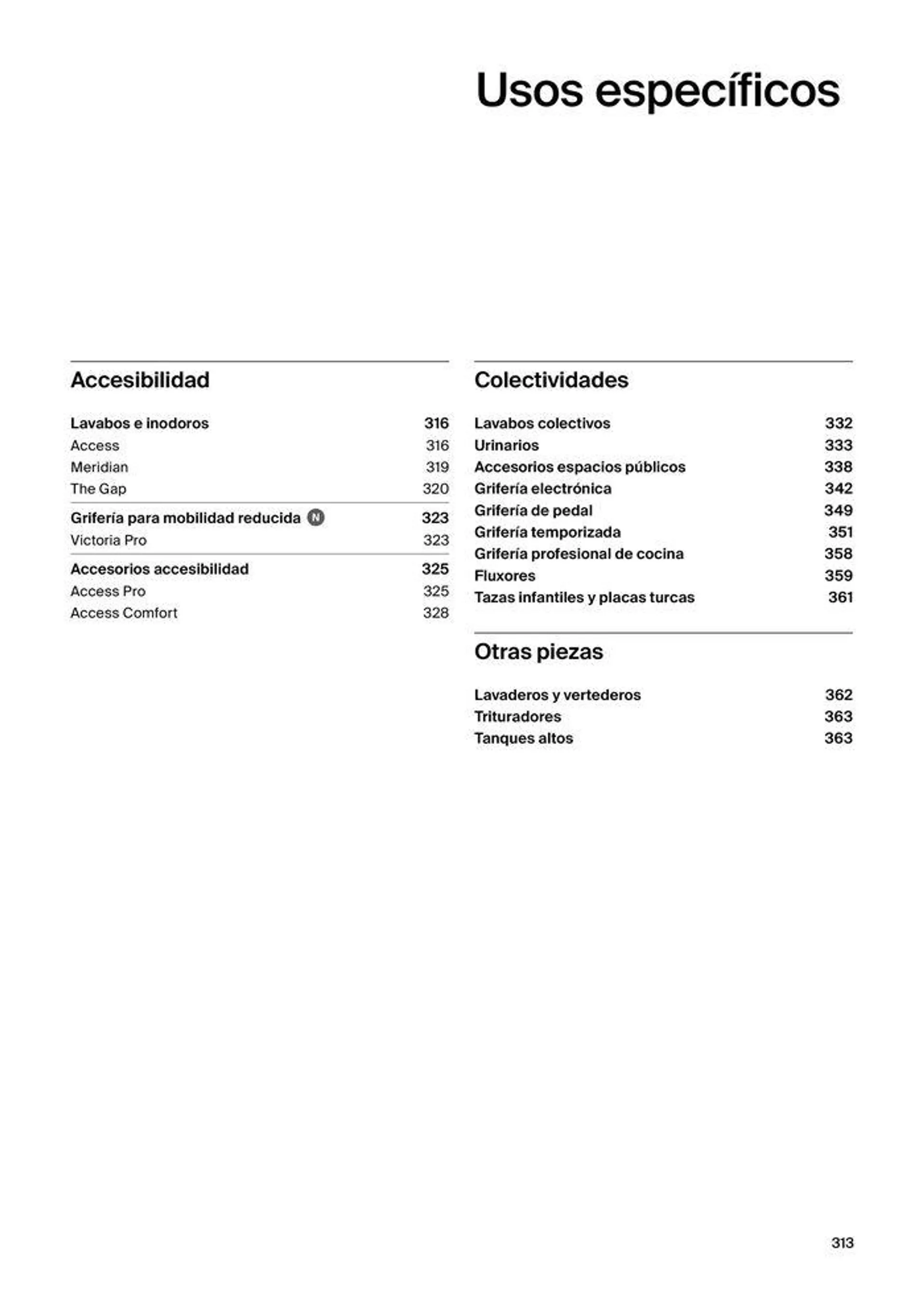 Catálogo de Colecciones de Baño, Muebles y Accesorios 19 de septiembre al 31 de diciembre 2024 - Página 315
