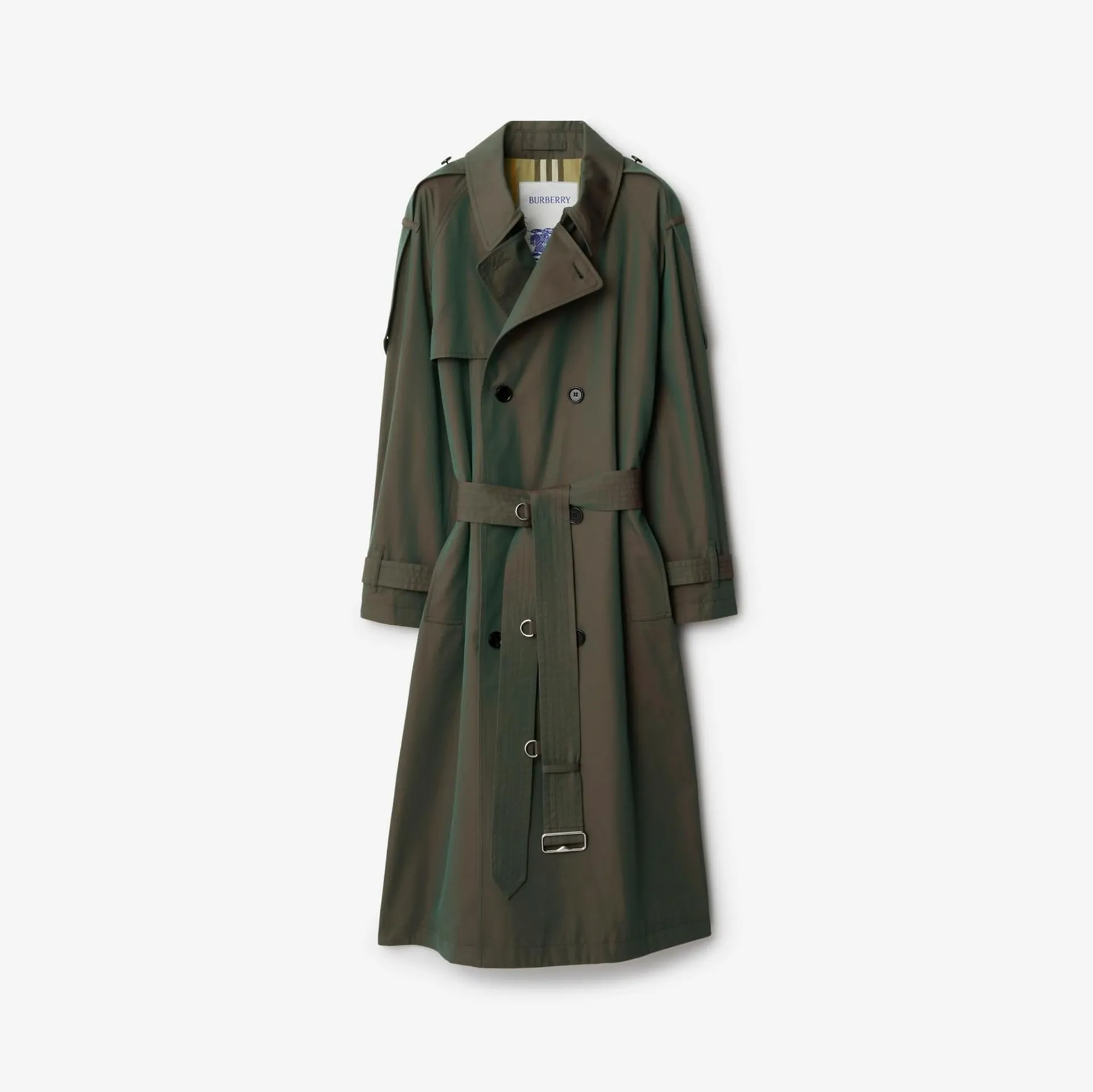 Trench coat largo en algodón