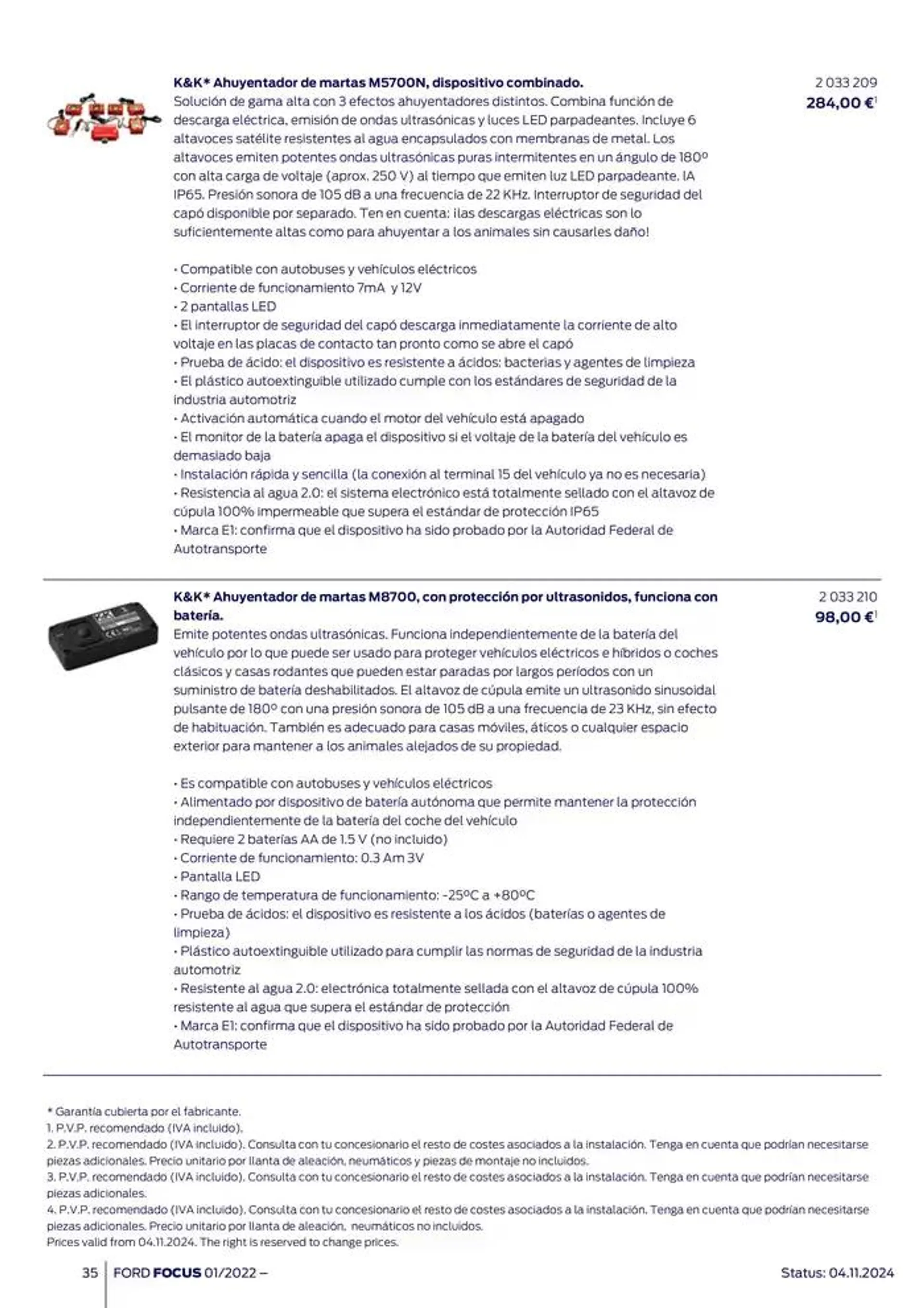 Catálogo de Ford de accesorios Focus 13 de noviembre al 13 de noviembre 2025 - Página 35
