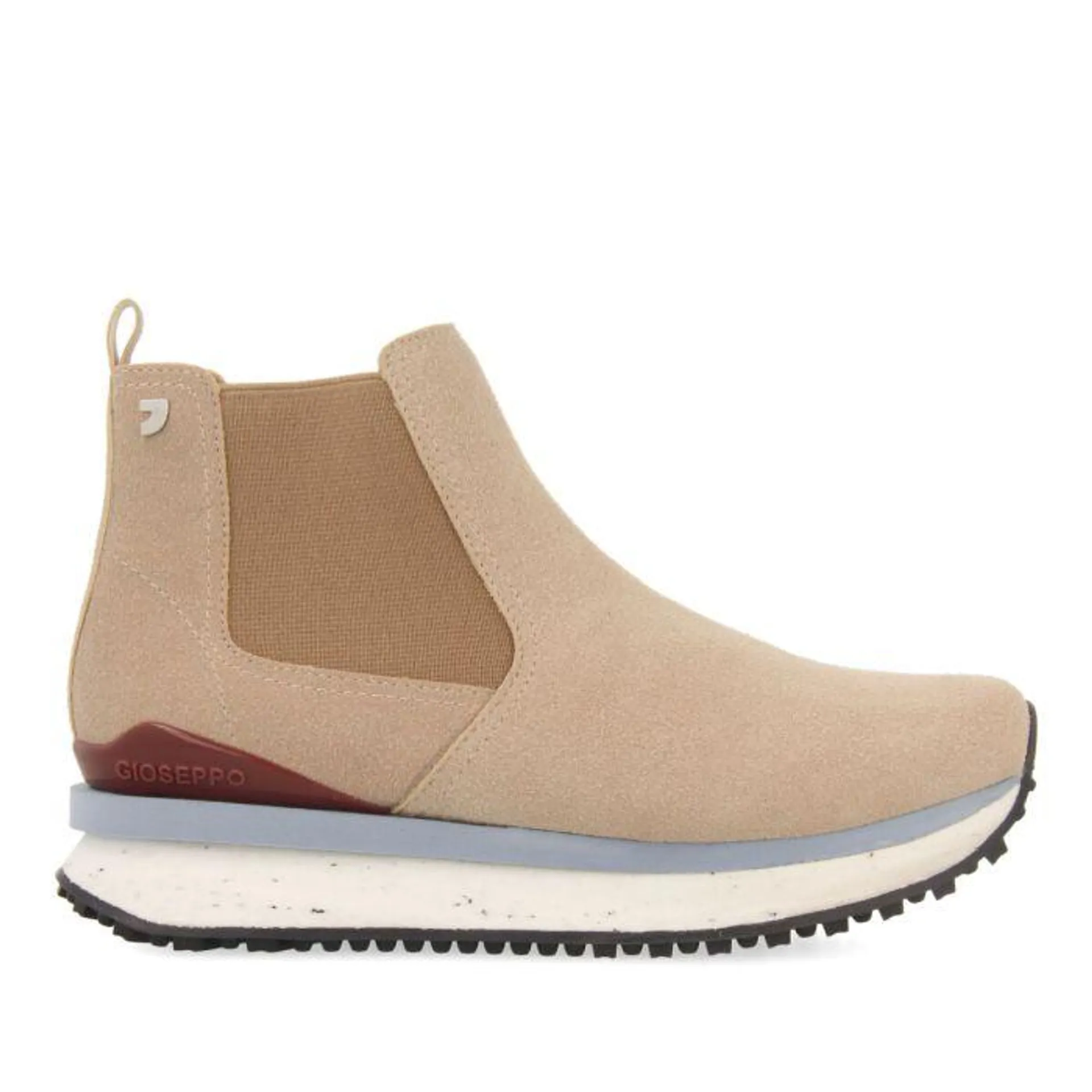 Nothum women's taupe chelsea boot-style sneakers with colourful accents