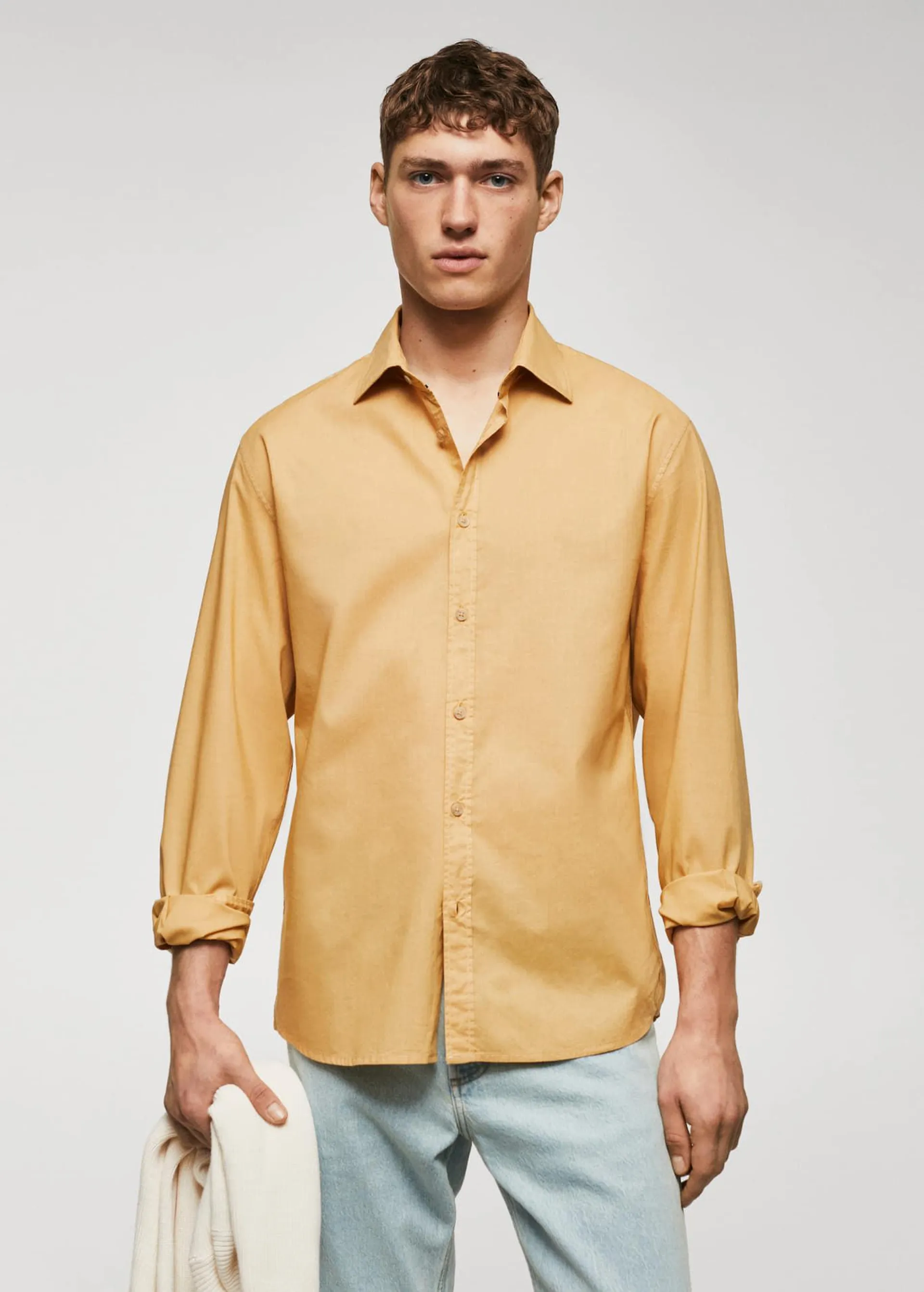 Camisa regular-fit algodón voile