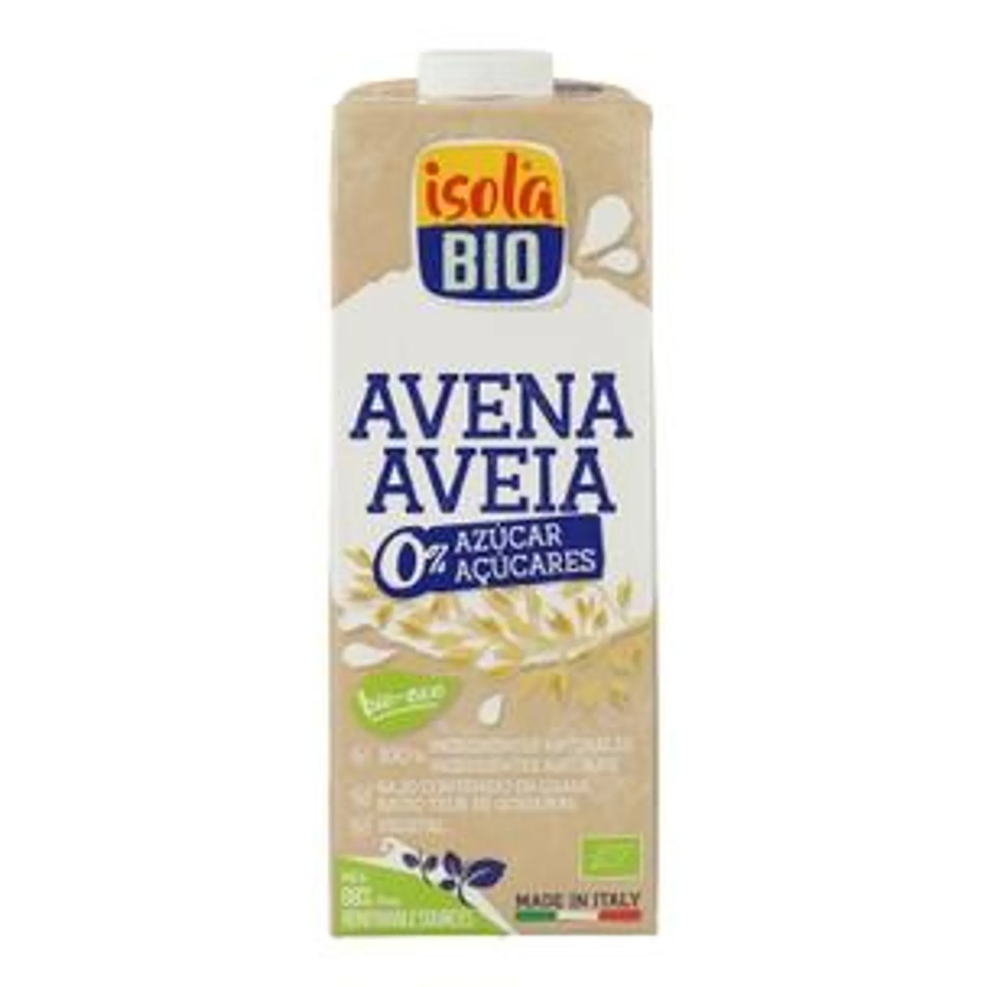 Bebida de Avena 0% azúcares BIO, 1L. Isola Bio