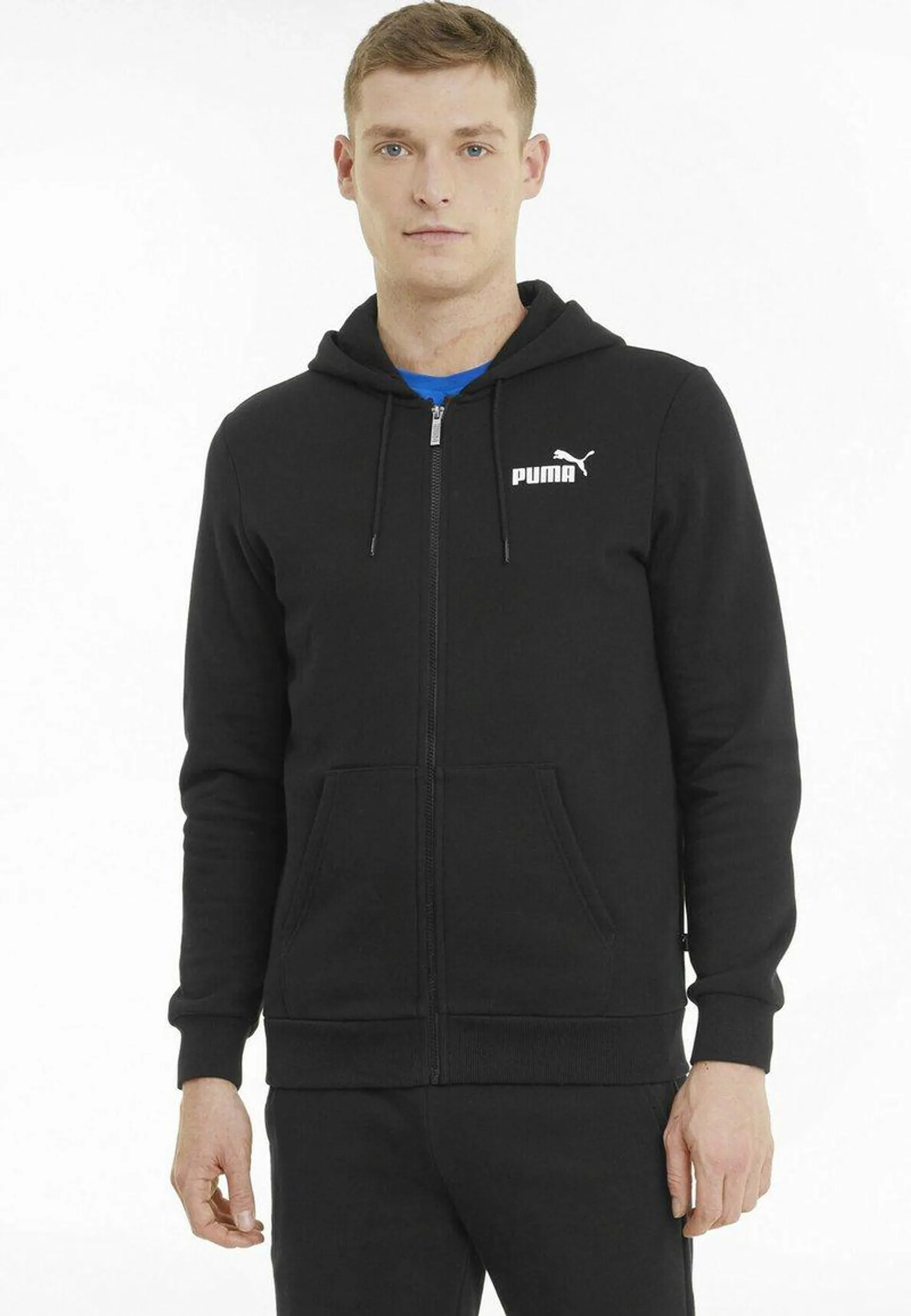 ESS SMALL LOGO FZ FL - Sudadera con cremallera - black