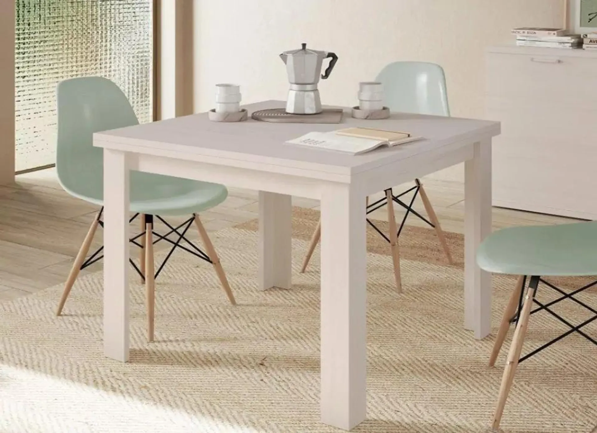 Mesa de comedor extensible libro ATLANTIS