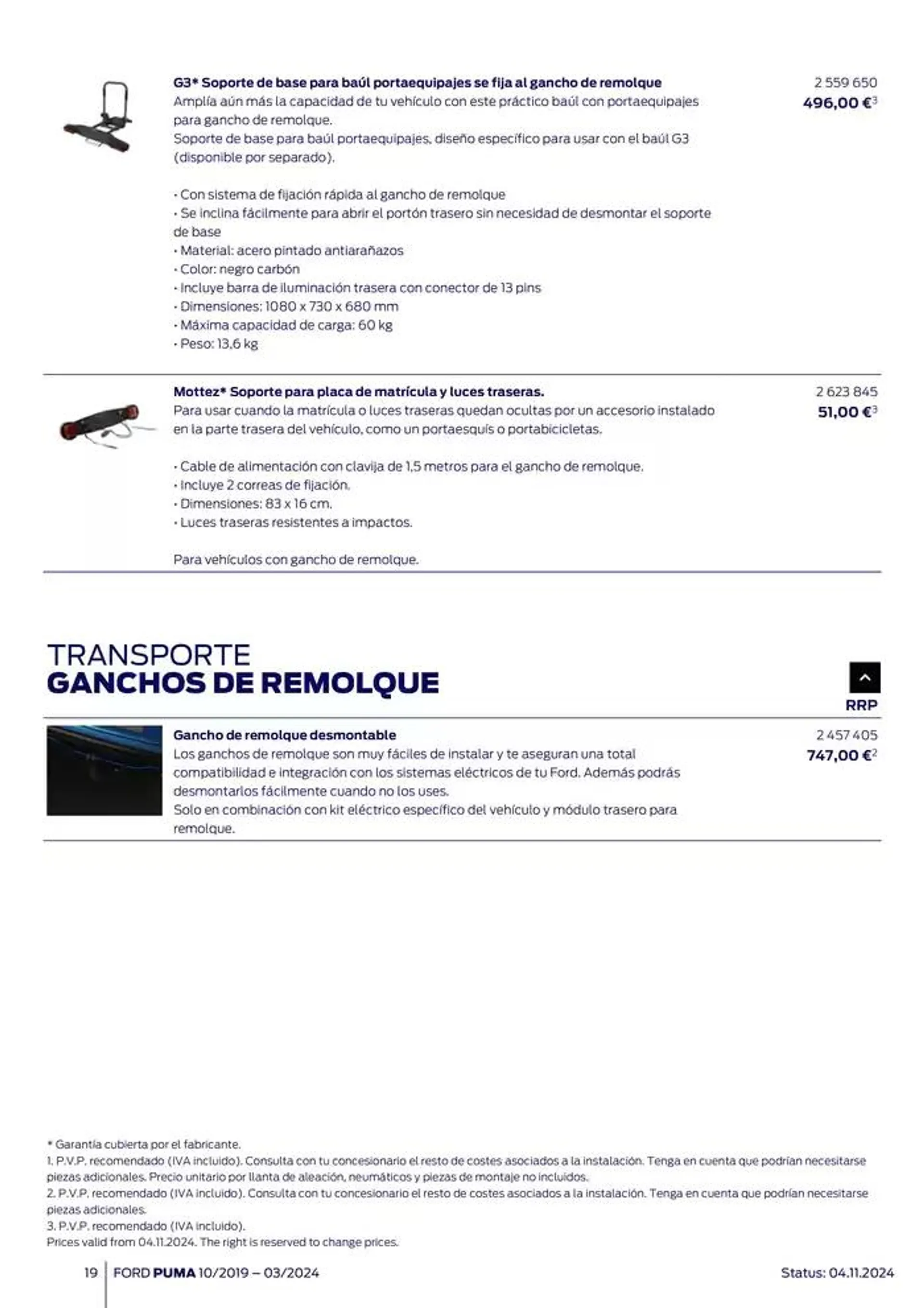 Catálogo de Ford de accesorios Ford Puma 13 de noviembre al 13 de noviembre 2025 - Página 19