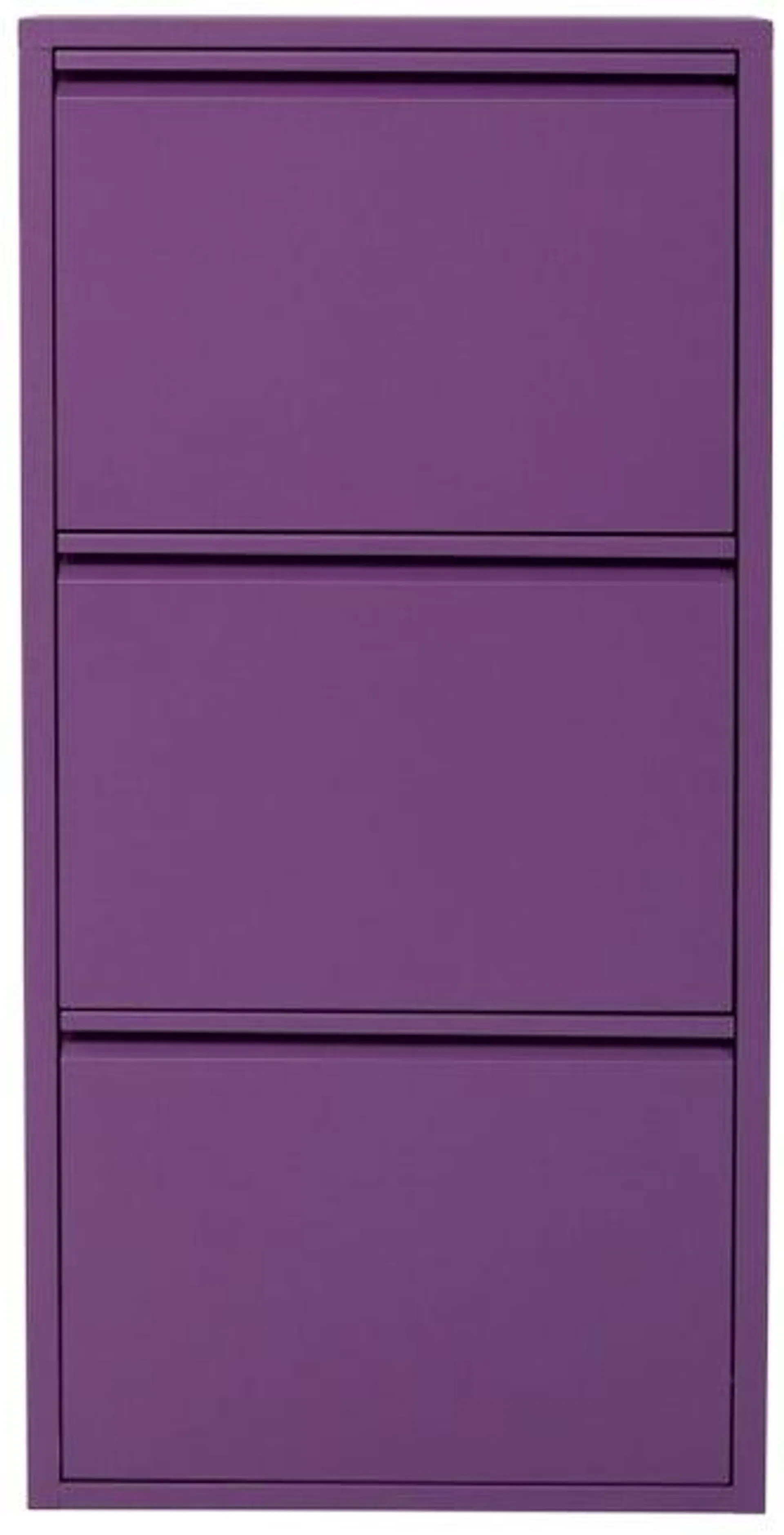 Zapatero de acero morado 3 compartimentos 50x104 cm