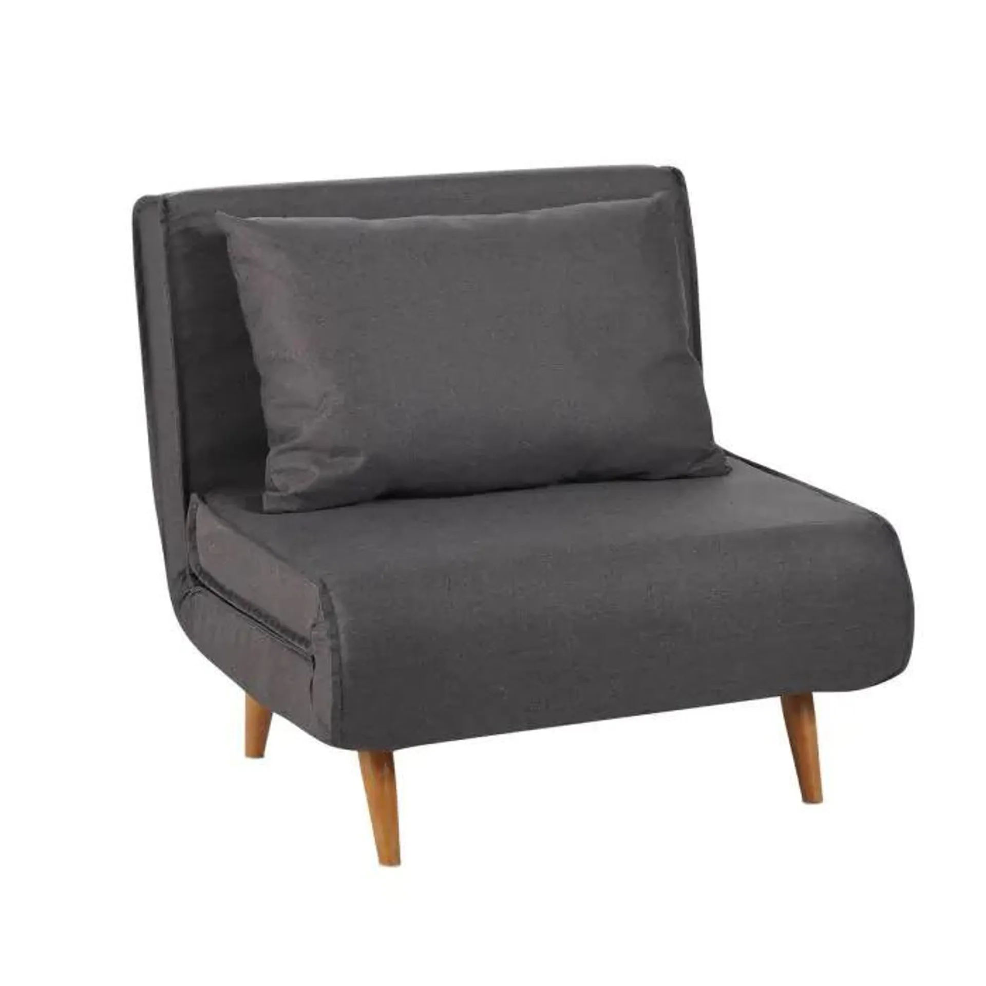 Sillón Cama Extensible Tapizado con Patas de Metal DENZO