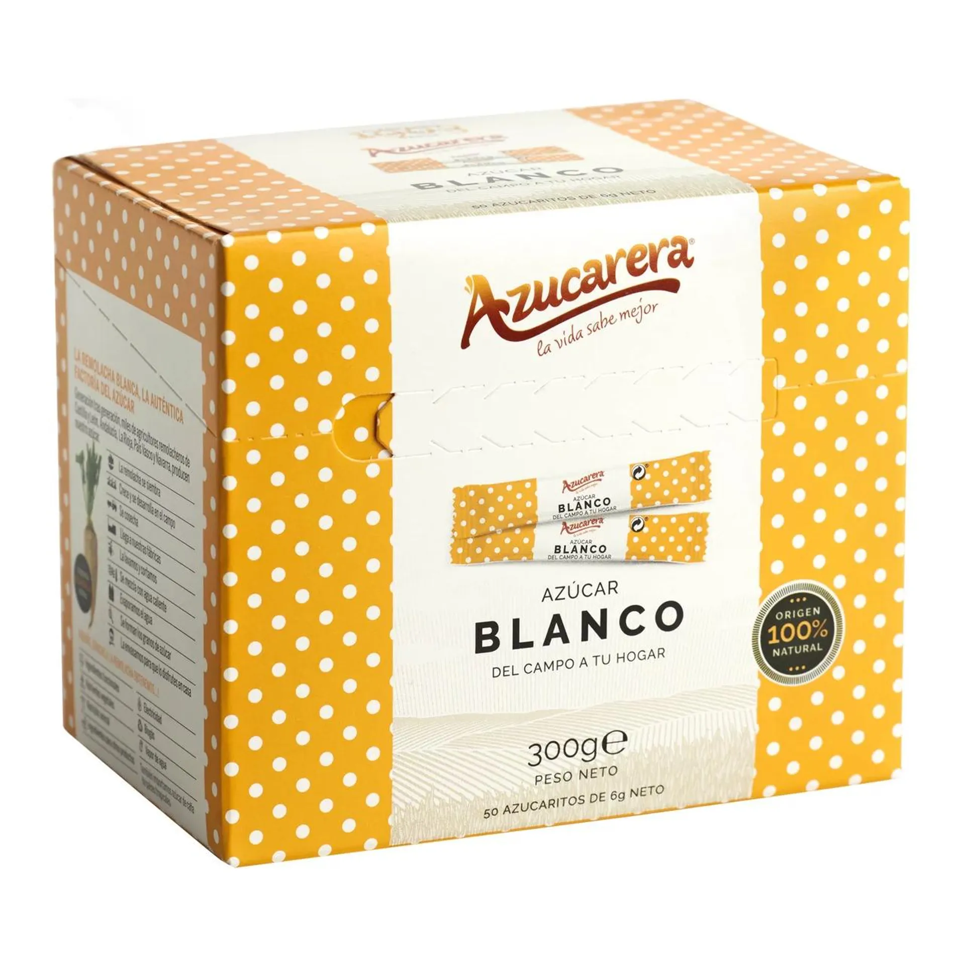 AZUCARERA Azúcar blanco en sobres 300 g.