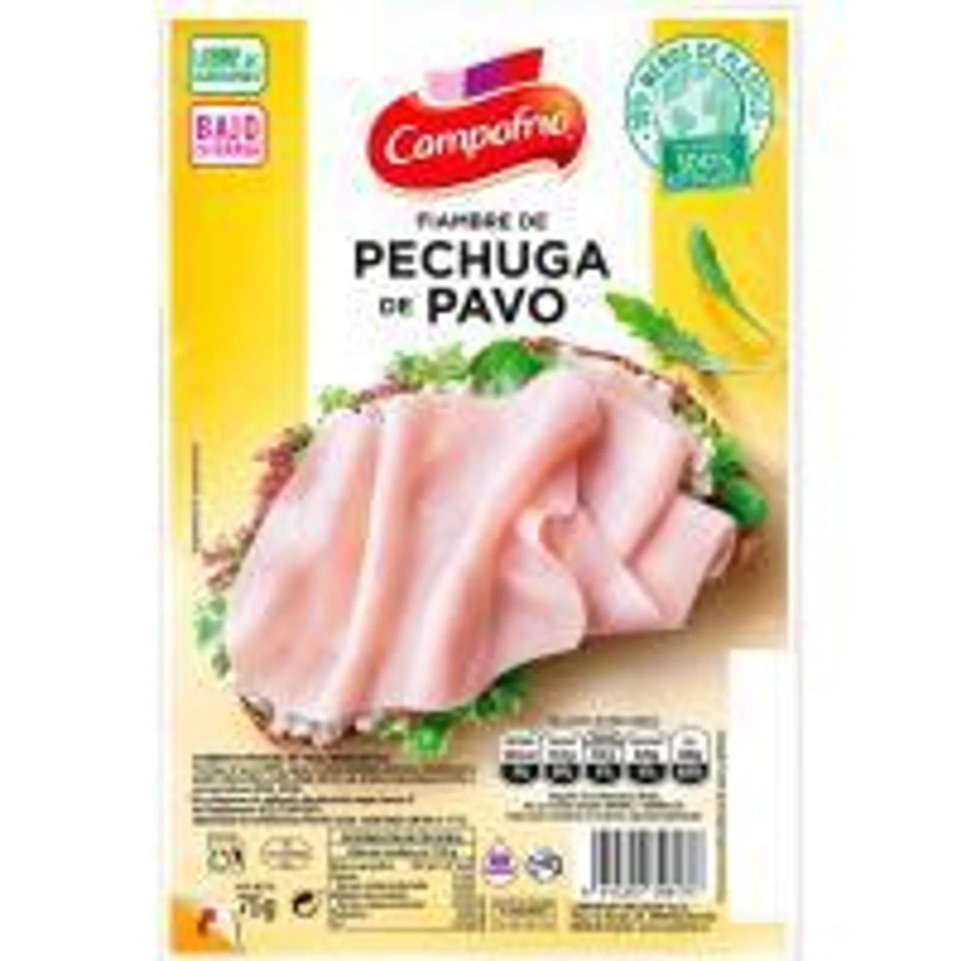 Pechuga de pavo CAMPOFRIO, bandeja 75 g