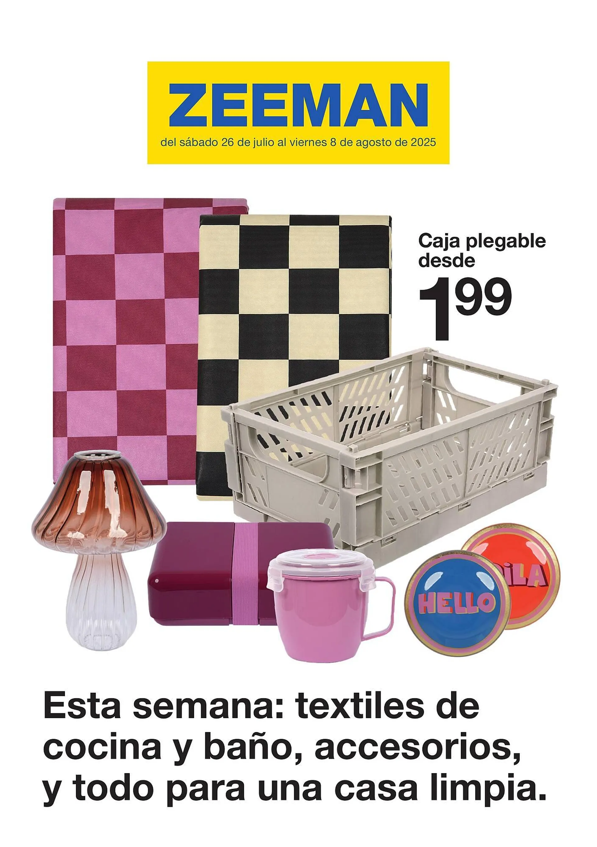 Catálogo de Folleto Zeeman 26 de julio al 8 de agosto 2025 - Página 1