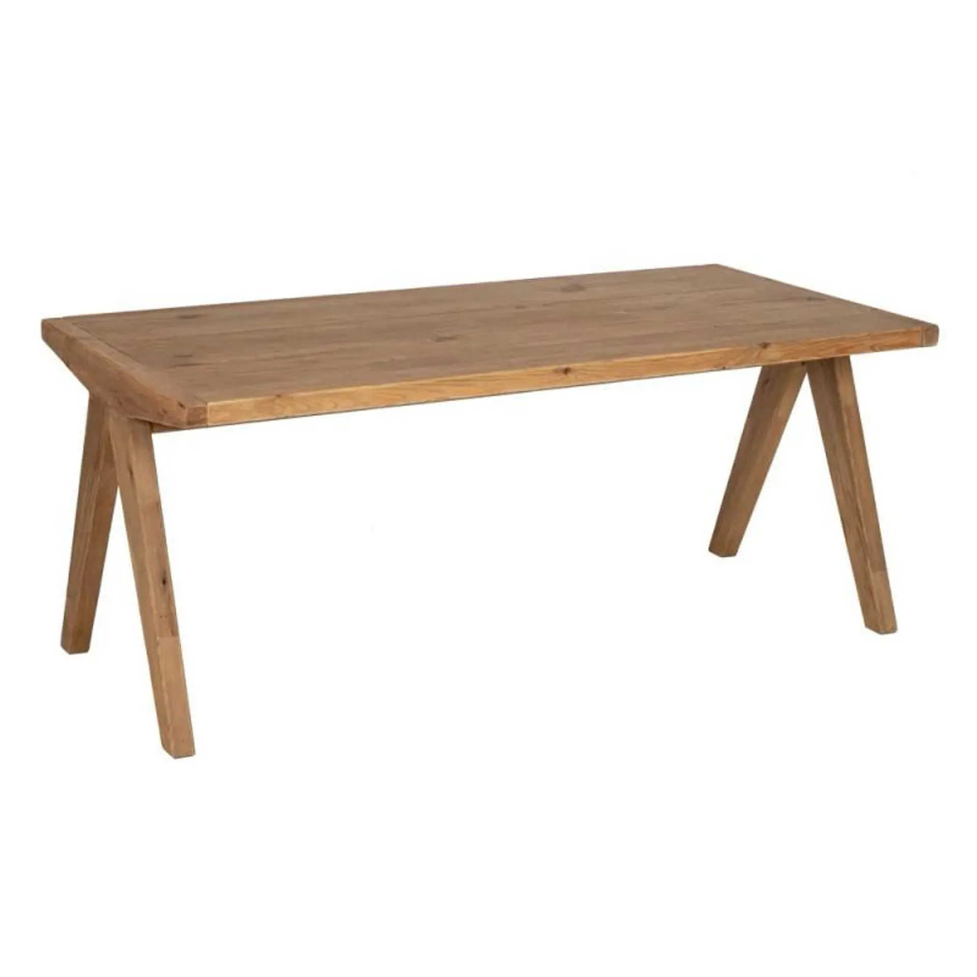 Rectangular pine wood dining table 180cm