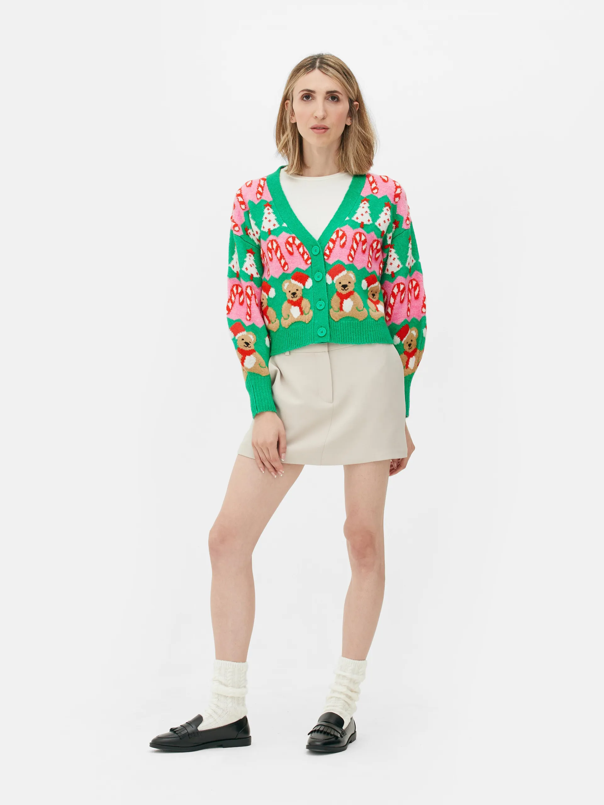 Kurzer Weihnachts-Cardigan für Damen