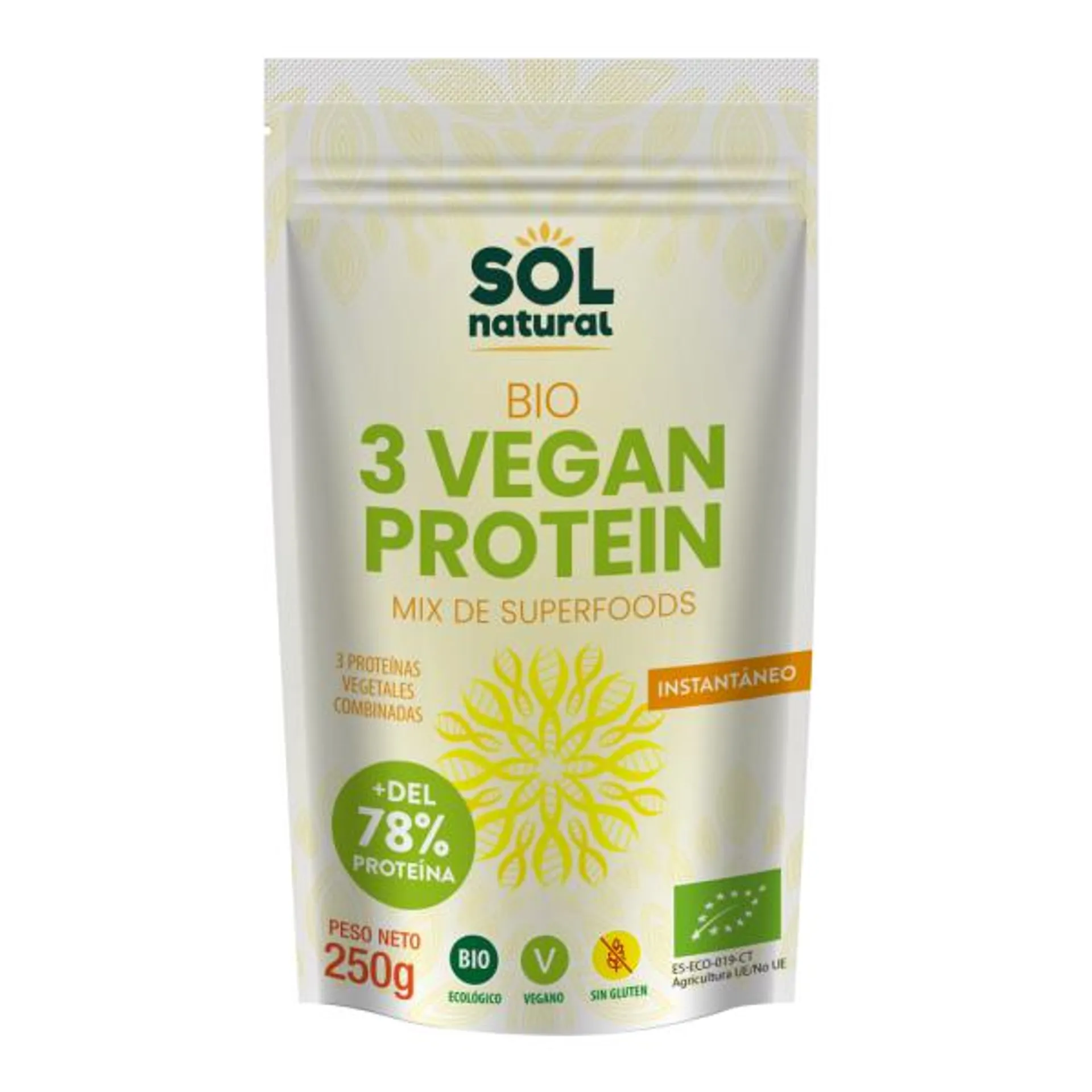 3 vegan protein bio (250 gr)- Sol Natural