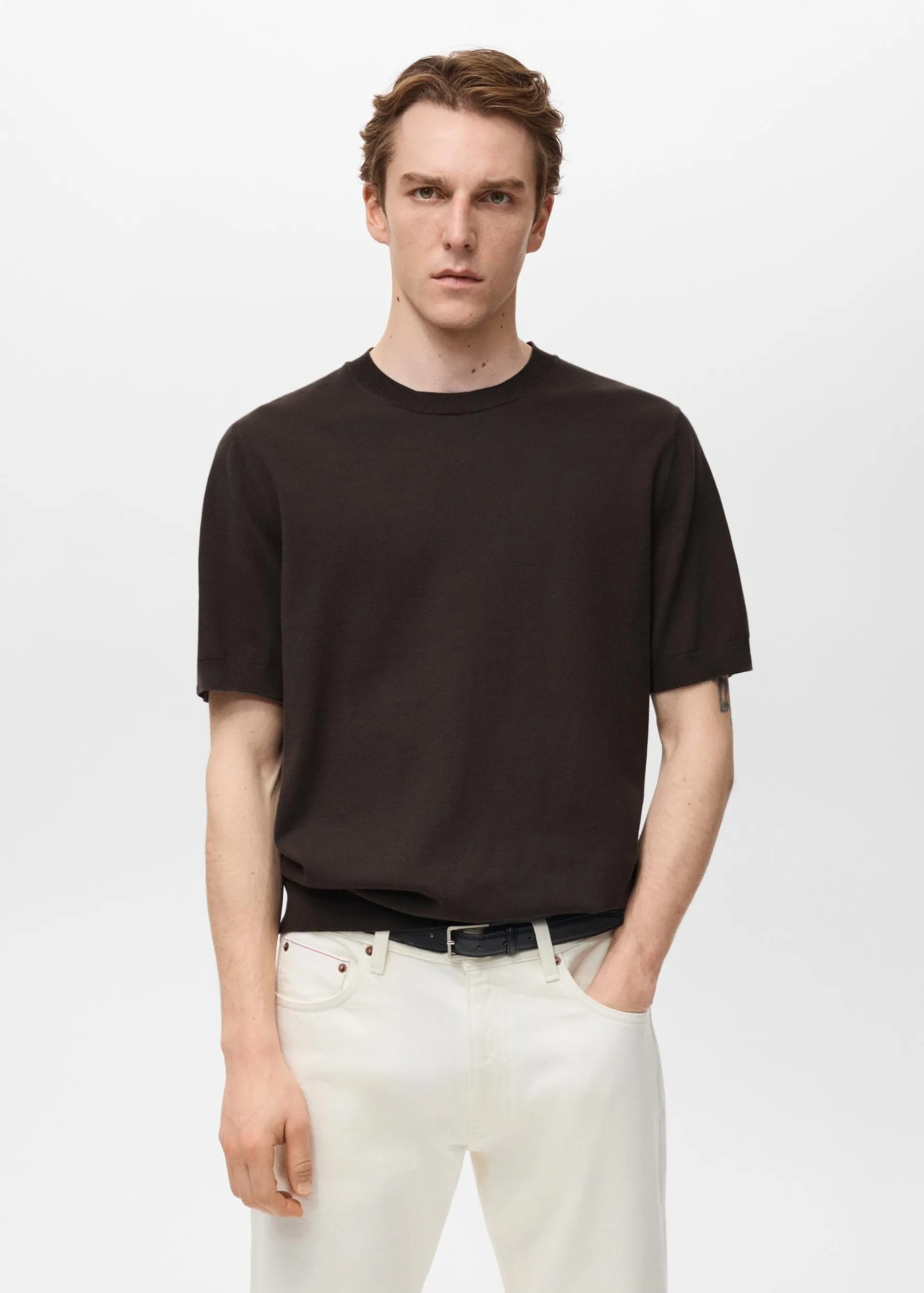Camiseta punto fino algodón