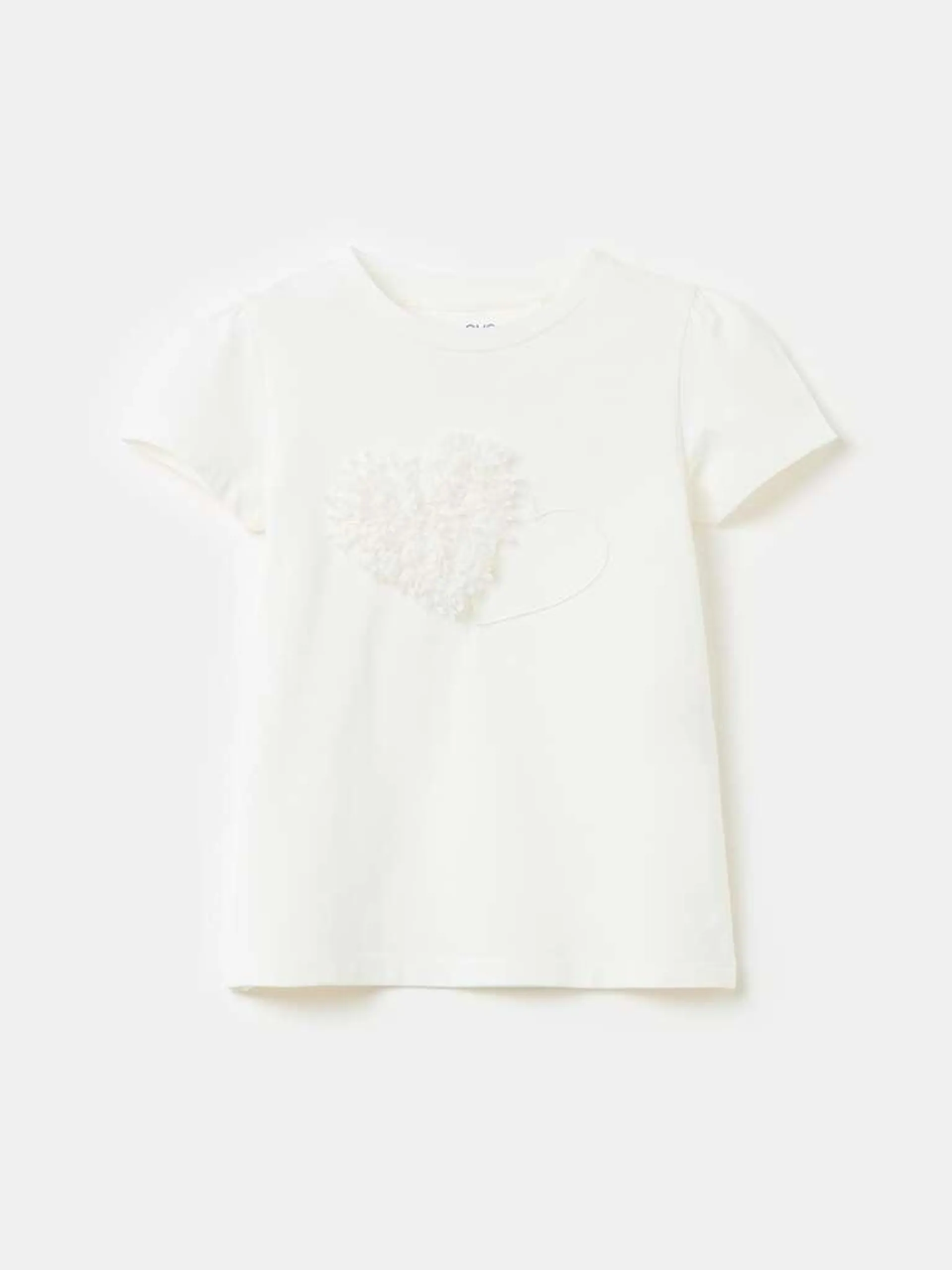 Camiseta con aplicación corazón Blanco óptico
