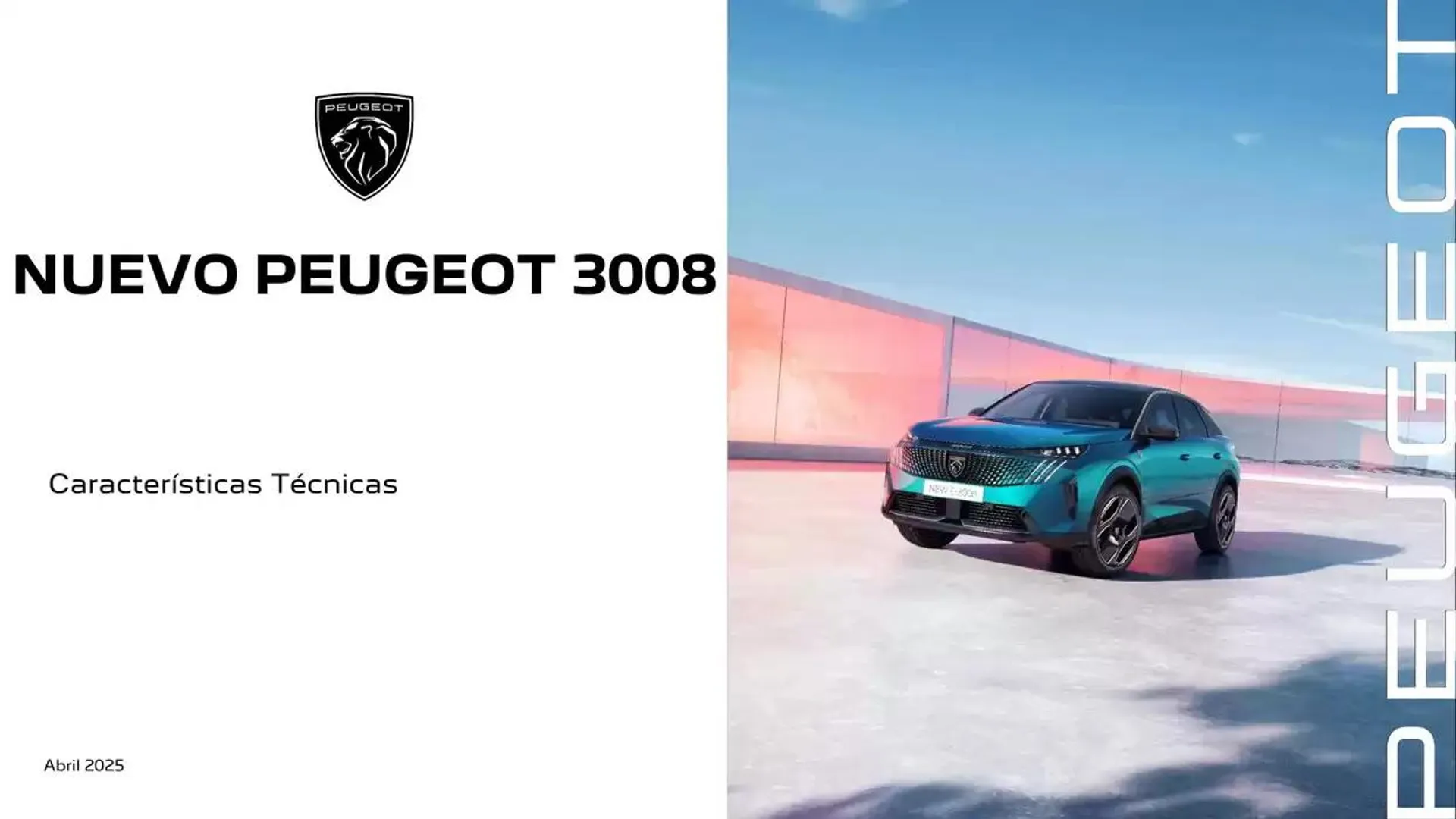 Catálogo de Peugeot NUEVO 3008 9 de abril al 30 de abril 2025 - Página 1