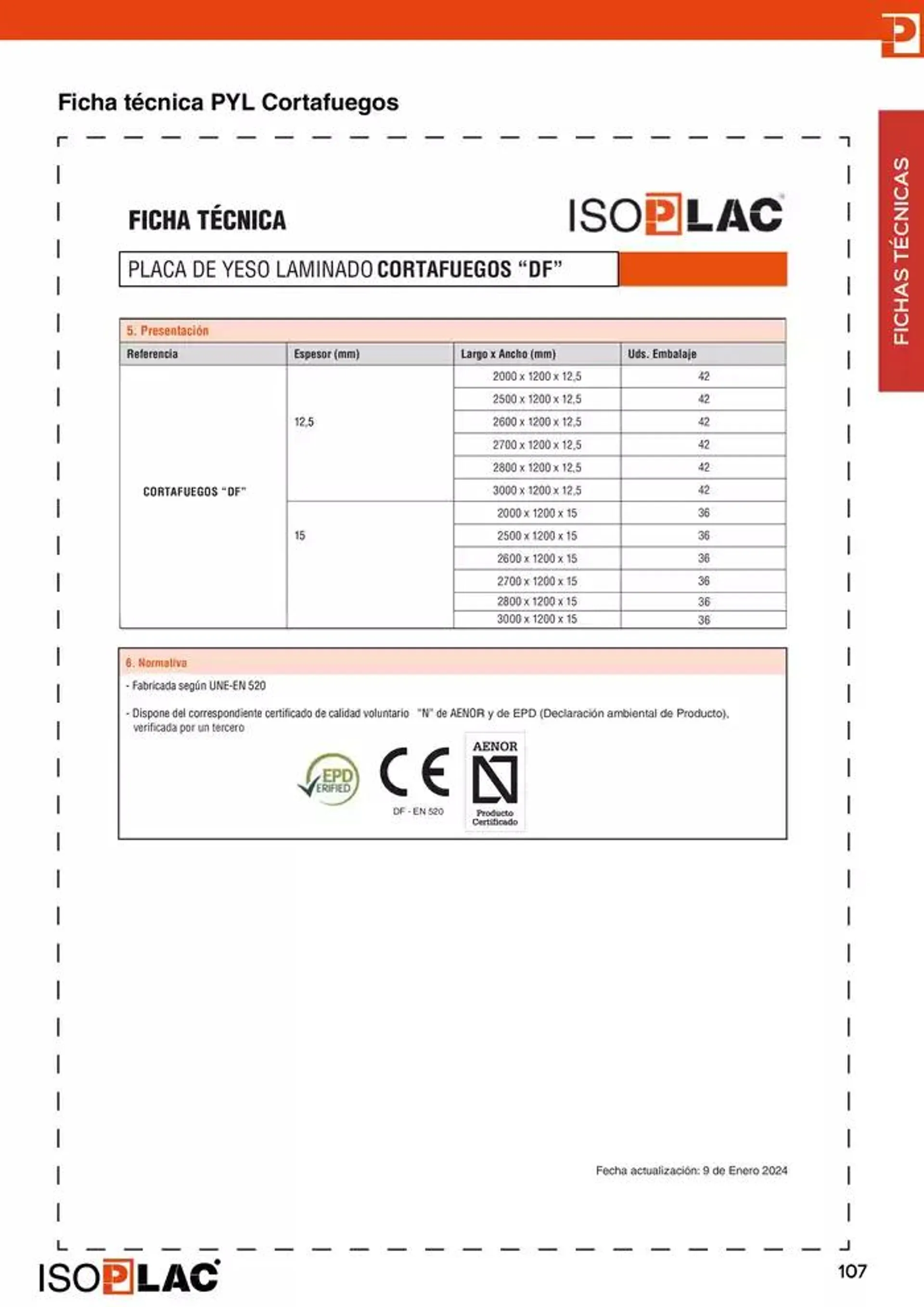 Catálogo de Manual Técnico Isoplac 15 de noviembre al 30 de noviembre 2024 - Página 107