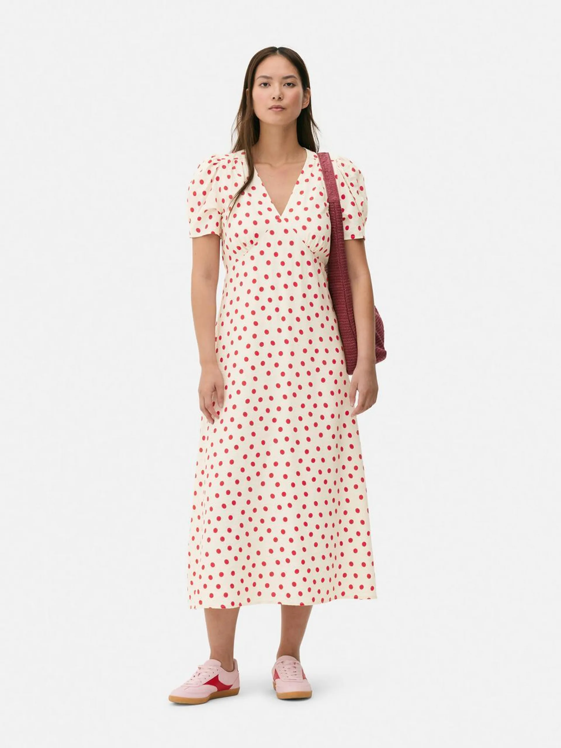 Vestido midi estilo vintage