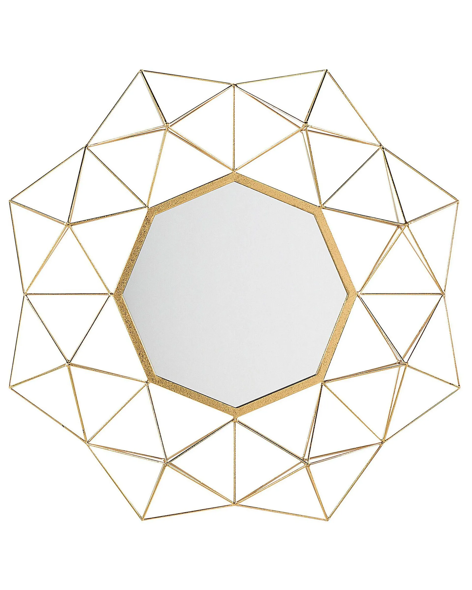 Espejo GAILLAC 80 cm 80 cm Metal Dorado