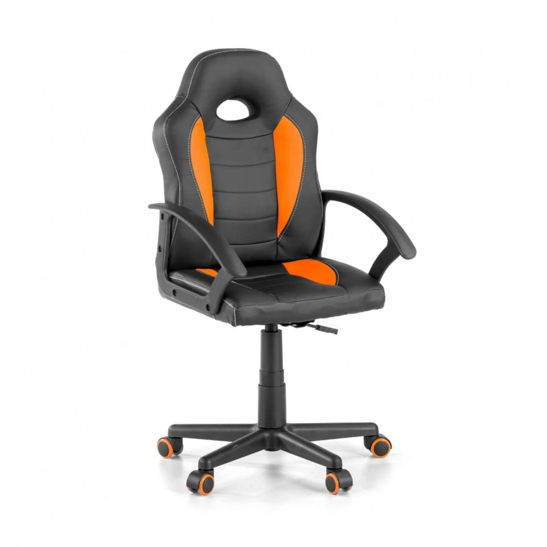 Silla infantil gamer Zeus, diseño deportivo, juvenil - Naranja