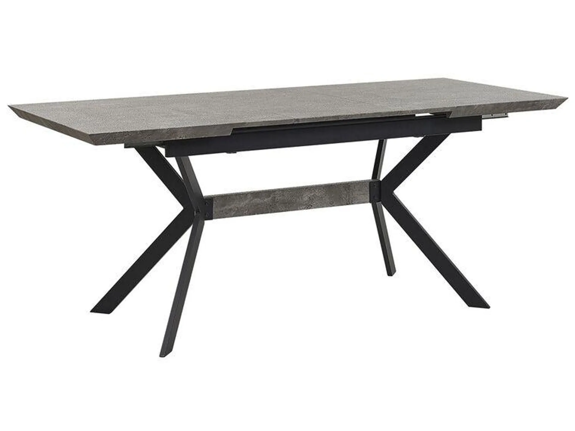 Mesa de comedor extensible gris claro/negro 140/180 x 80 cm BENSON