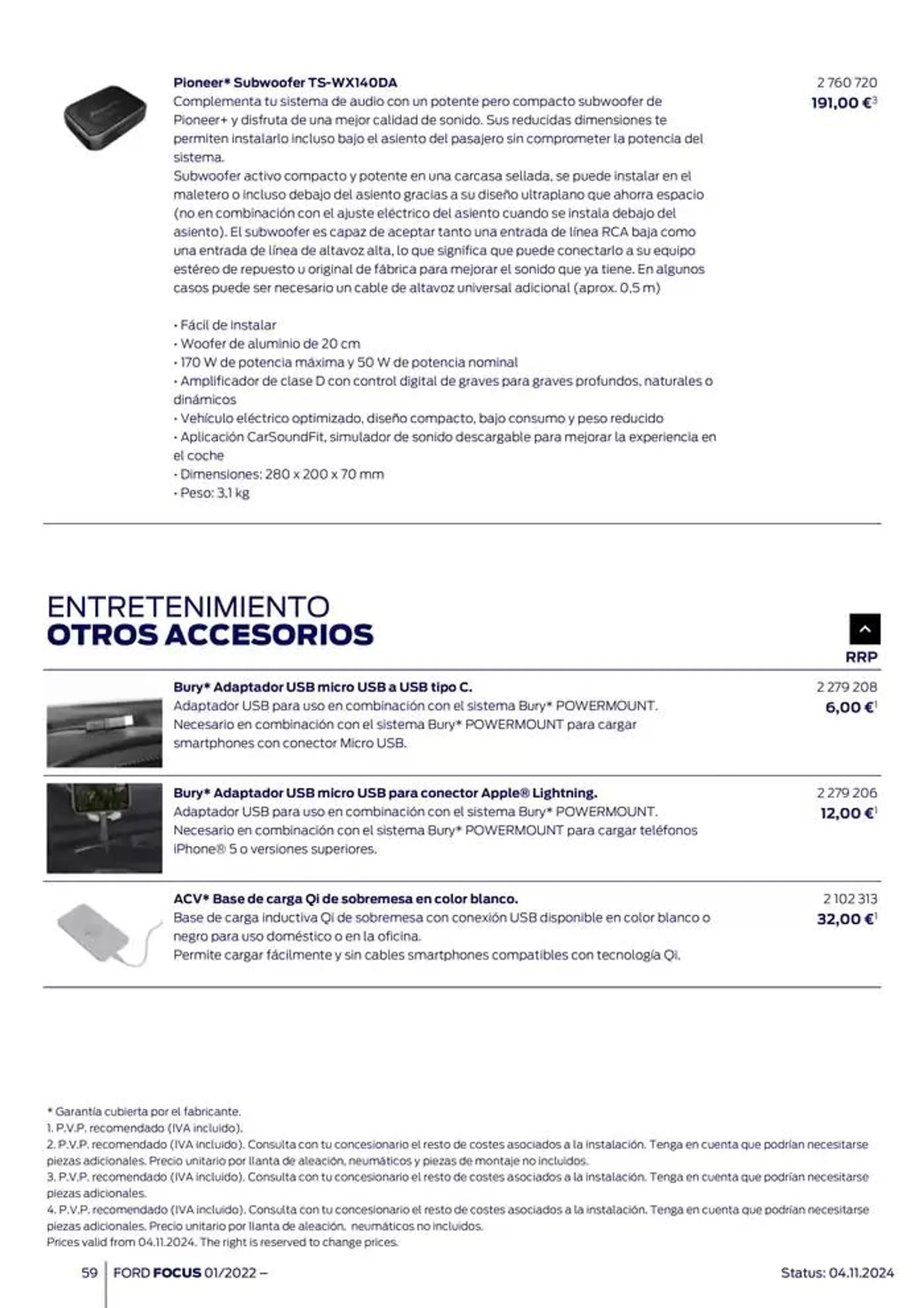 Catálogo de Ford de accesorios Focus 13 de noviembre al 13 de noviembre 2025 - Página 59