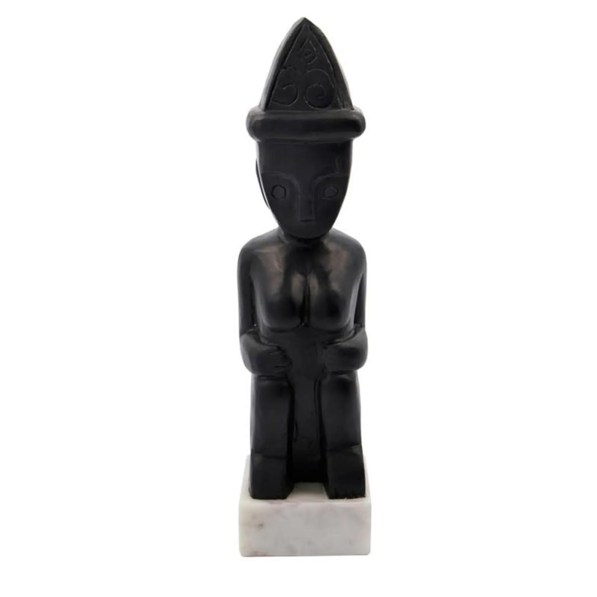 Two sitting sculpture, black