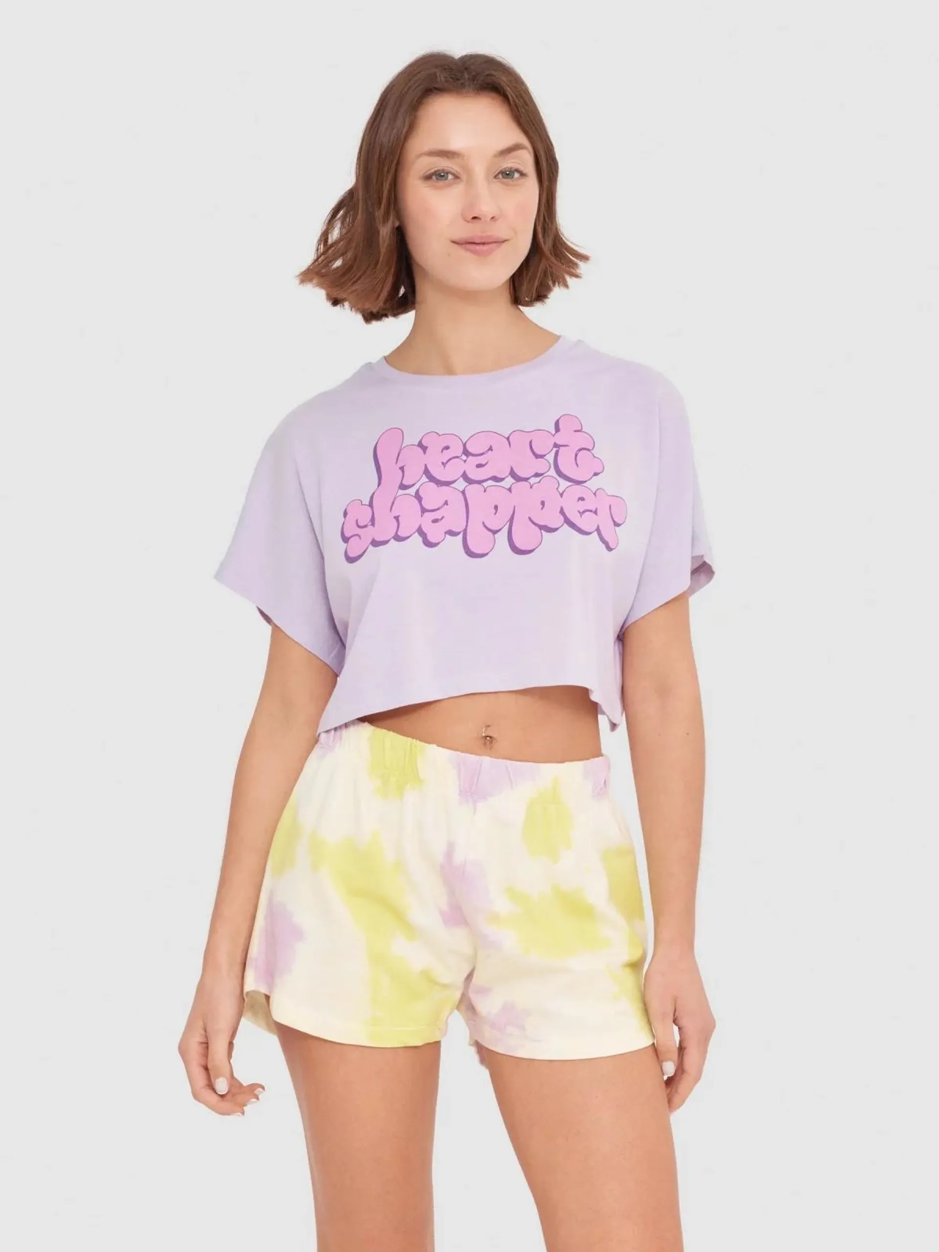 Shorts tie dye colorido