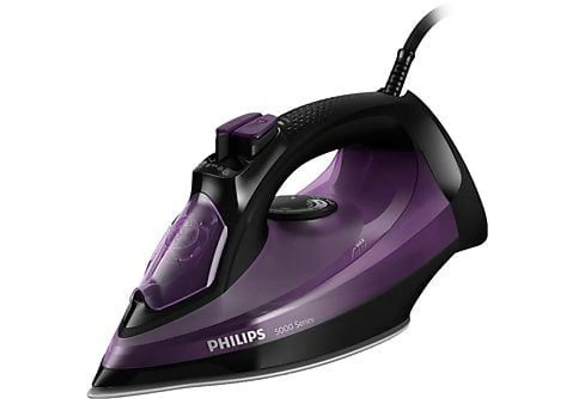 Plancha de vapor - Philips DST5030/80, Golpe de vapor hasta 180 g/min, Vapor vertical, Antigoteo, Calc-Clean, Morado