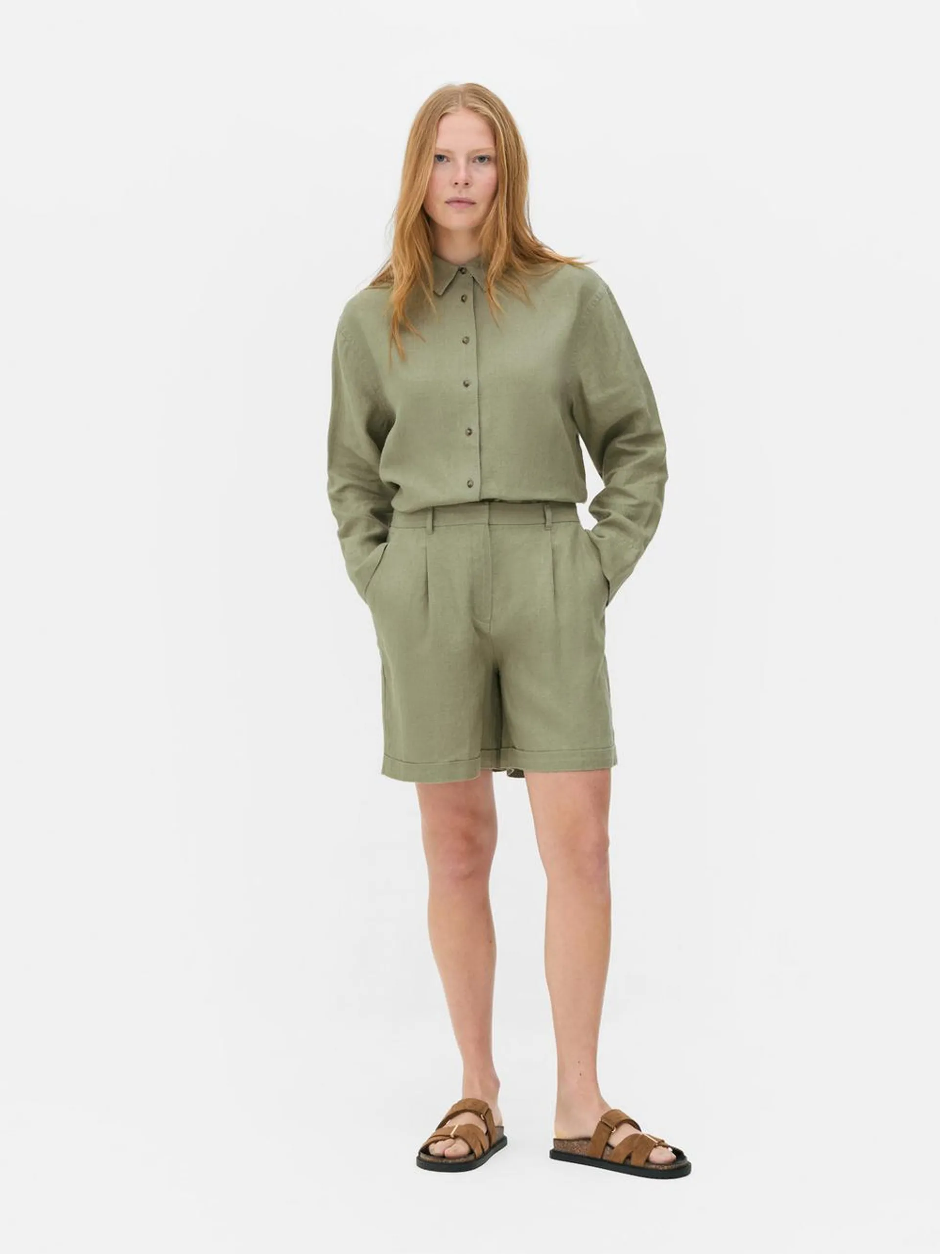 Pantalones cortos de lino de The Edit