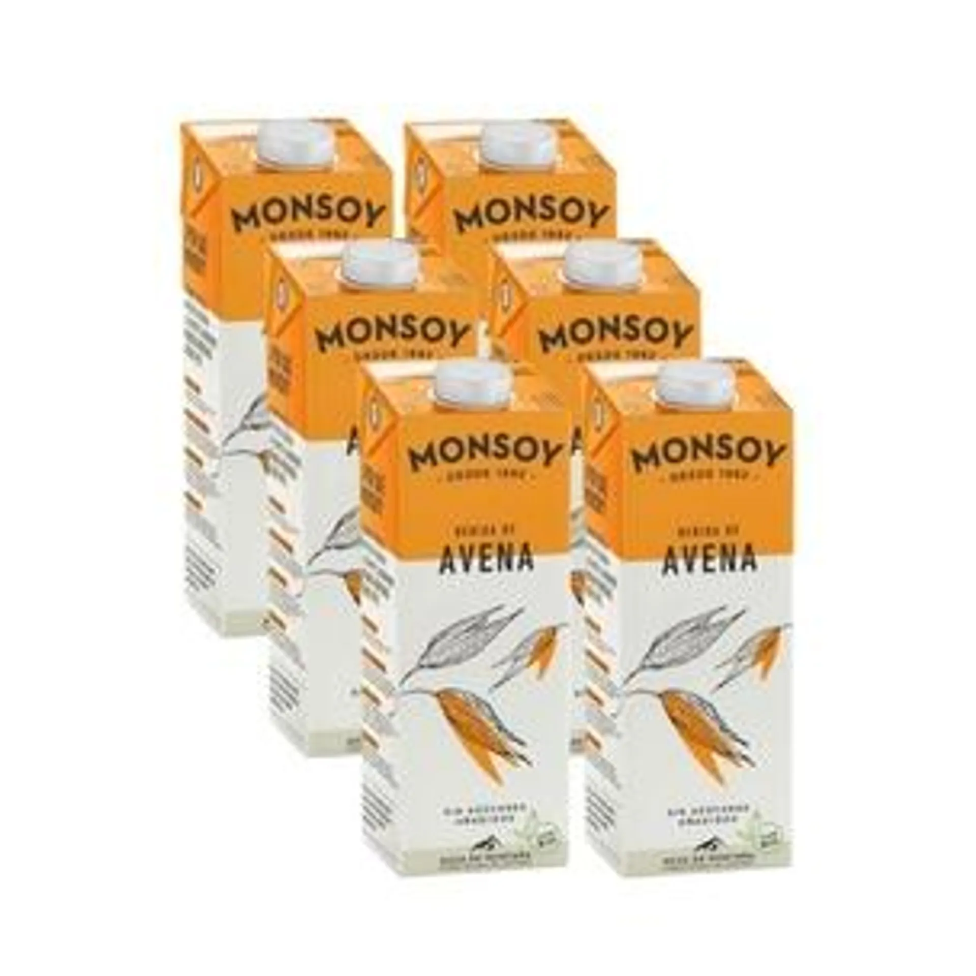 Pack 6 uds Bebida Avena BIO Monsoy 1 L