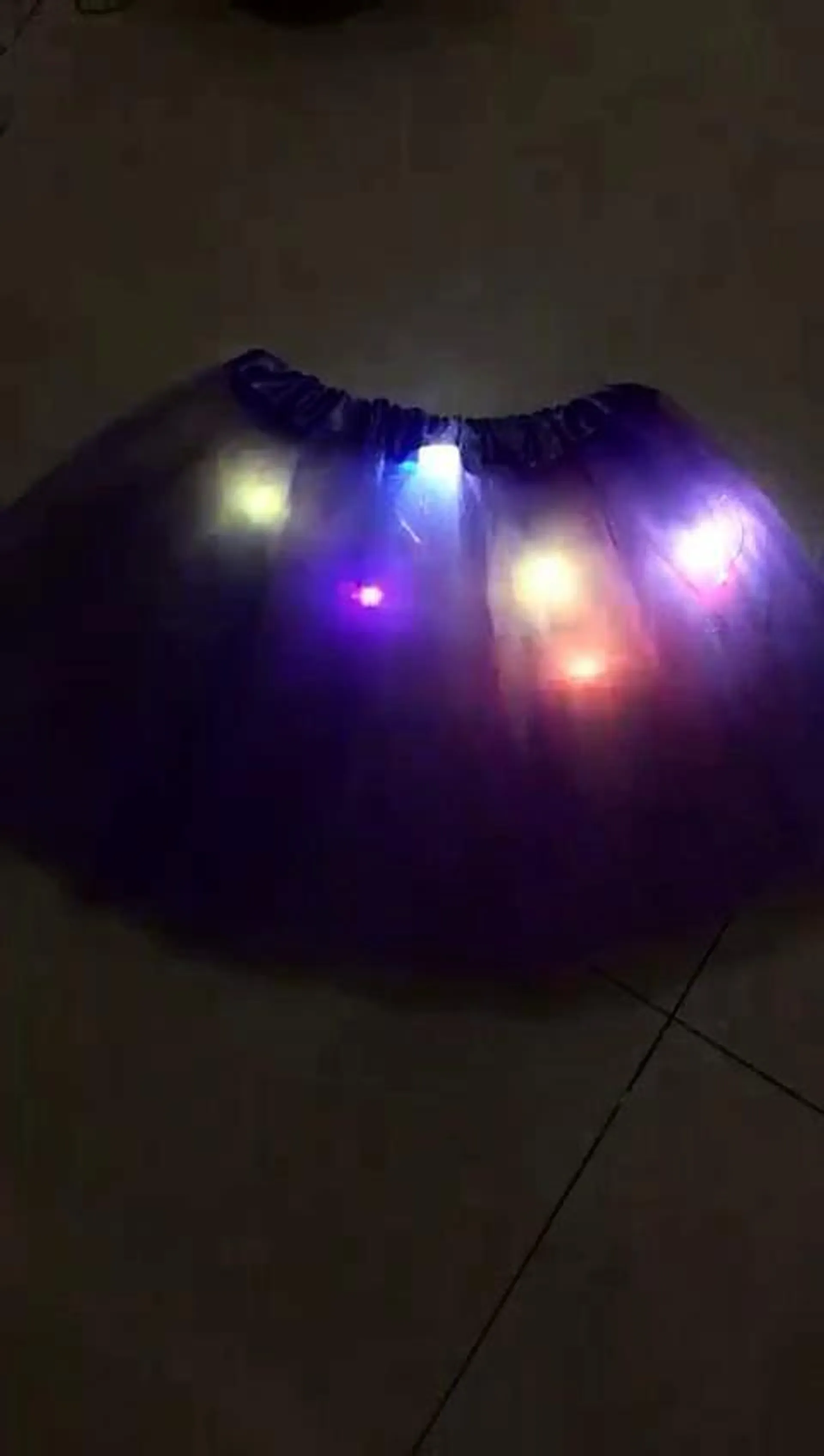 Niños Chica Falda Púrpura Cscuro Rosa Morado Color sólido Luz LED Fiesta Básico