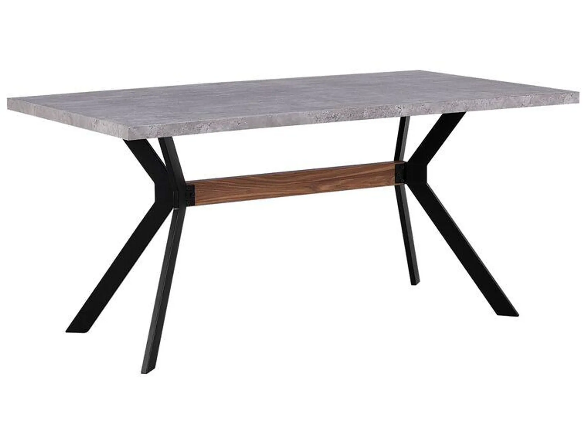 Mesa de comedor gris claro/negro 160 x 90 cm BENSON