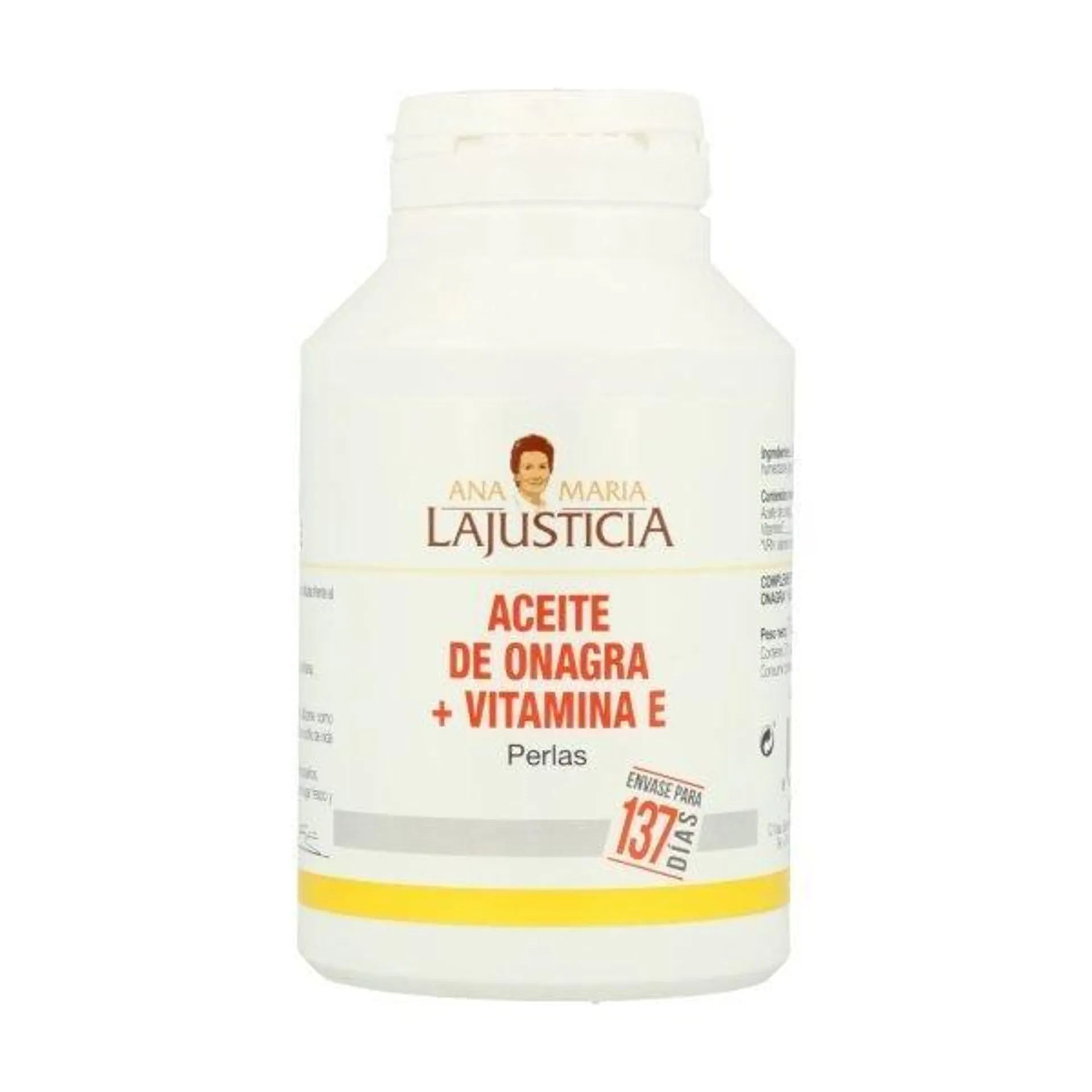 Aceite de Onagra con vitamina E (275 perlas) – Ana Maria La Justicia