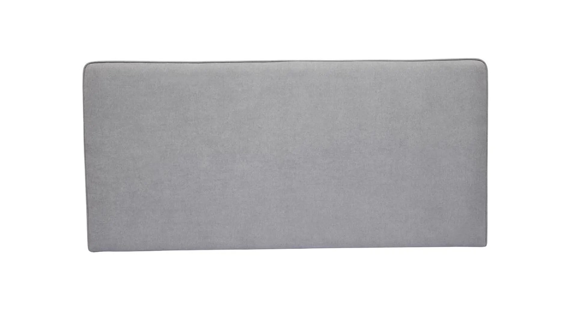 Cabecero de cama para colgar de tela efecto aterciopelado gris 160 cm LILY